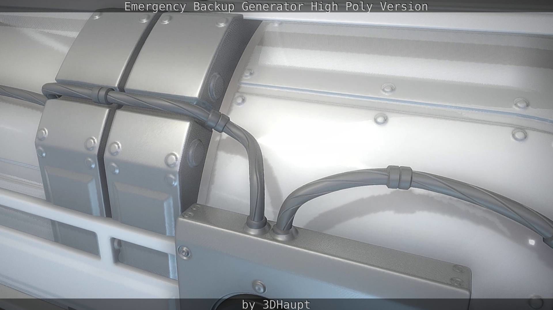 Emergency Backup Generator High Poly 3D model_35