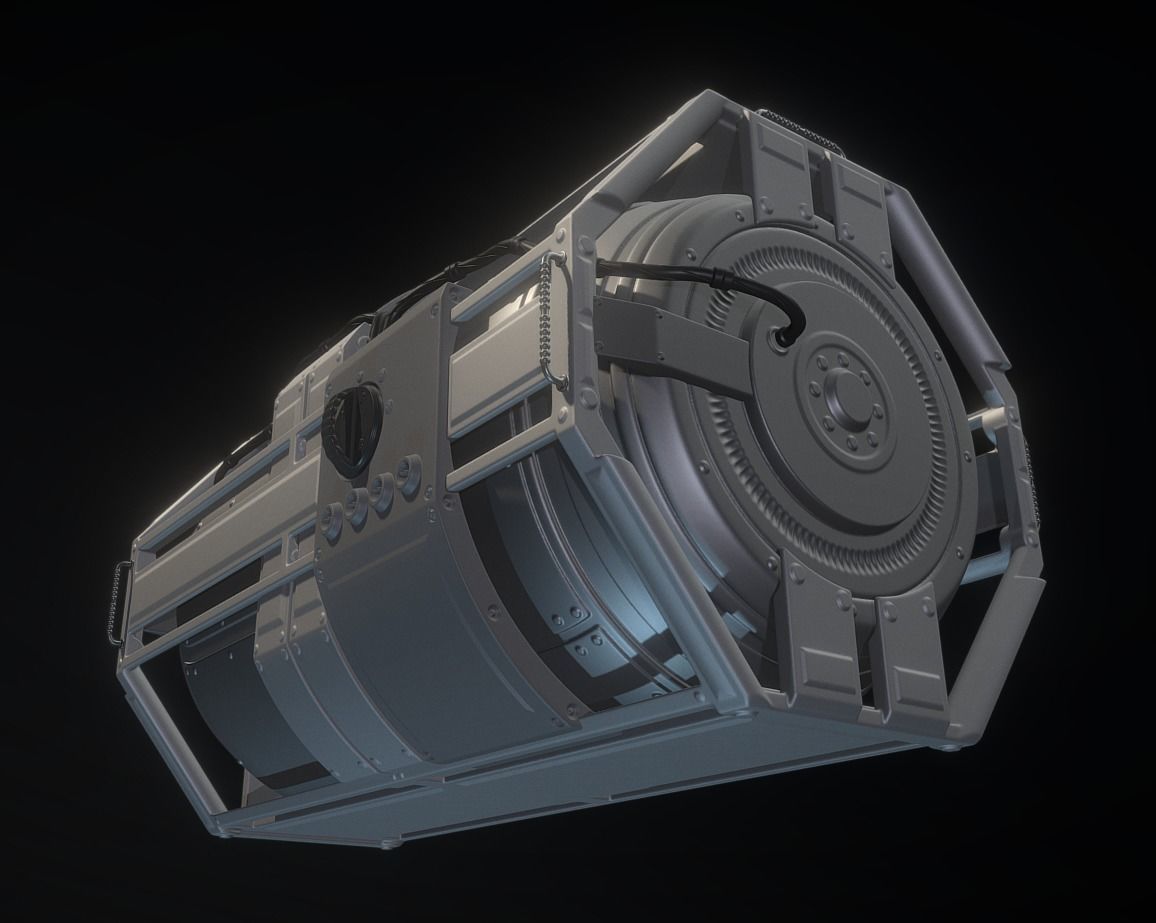 Emergency Backup Generator High Poly 3D model_7