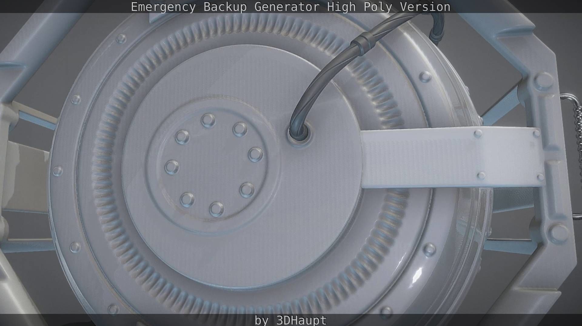 Emergency Backup Generator High Poly 3D model_91