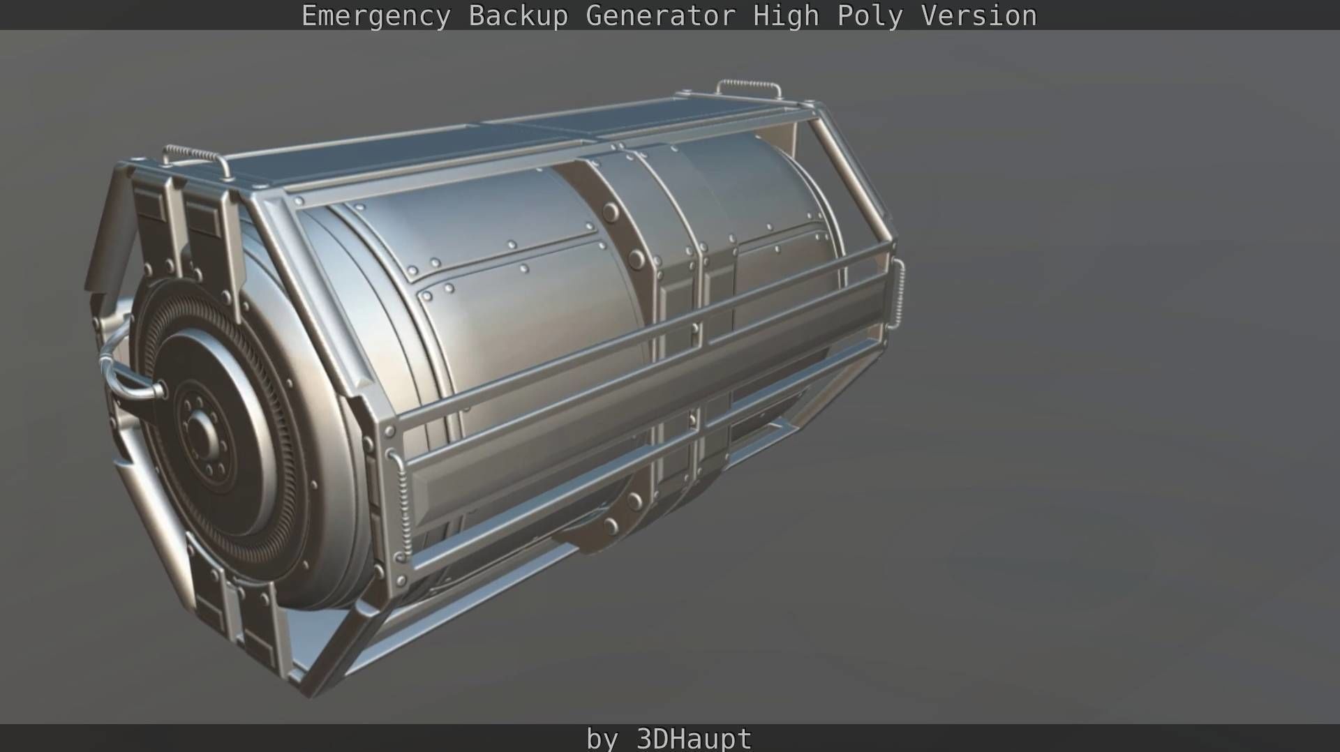 Emergency Backup Generator High Poly 3D model_122