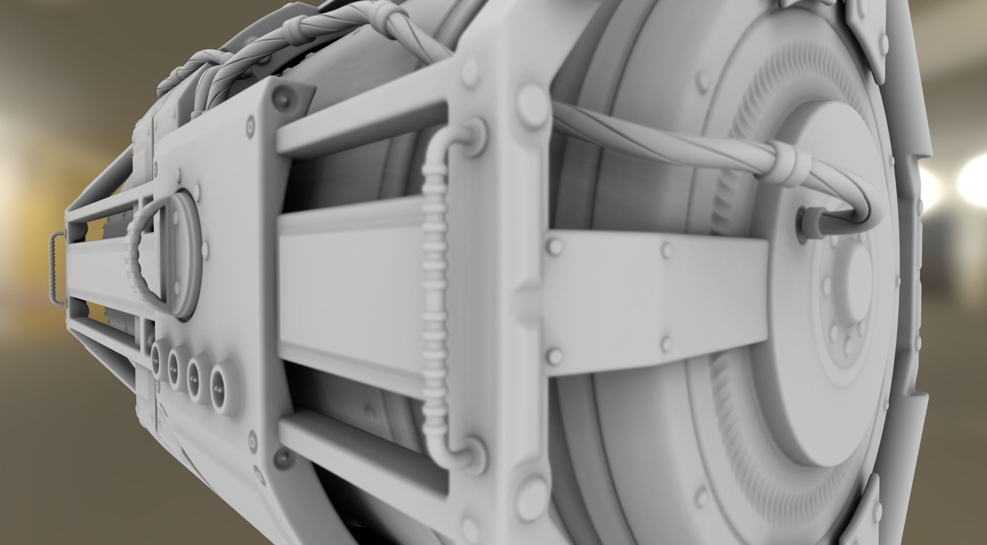 Emergency Backup Generator High Poly 3D model_11