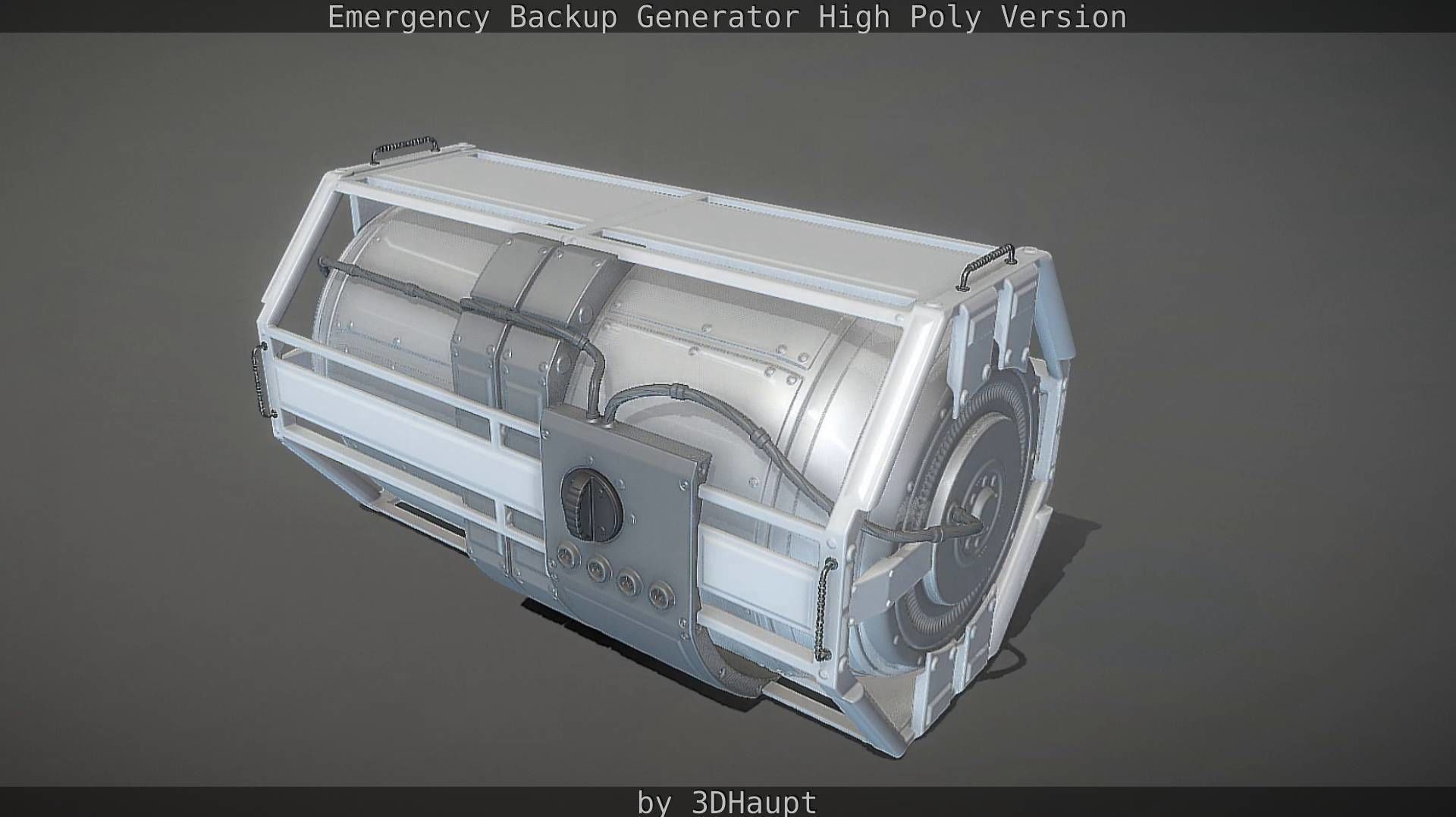 Emergency Backup Generator High Poly 3D model_46