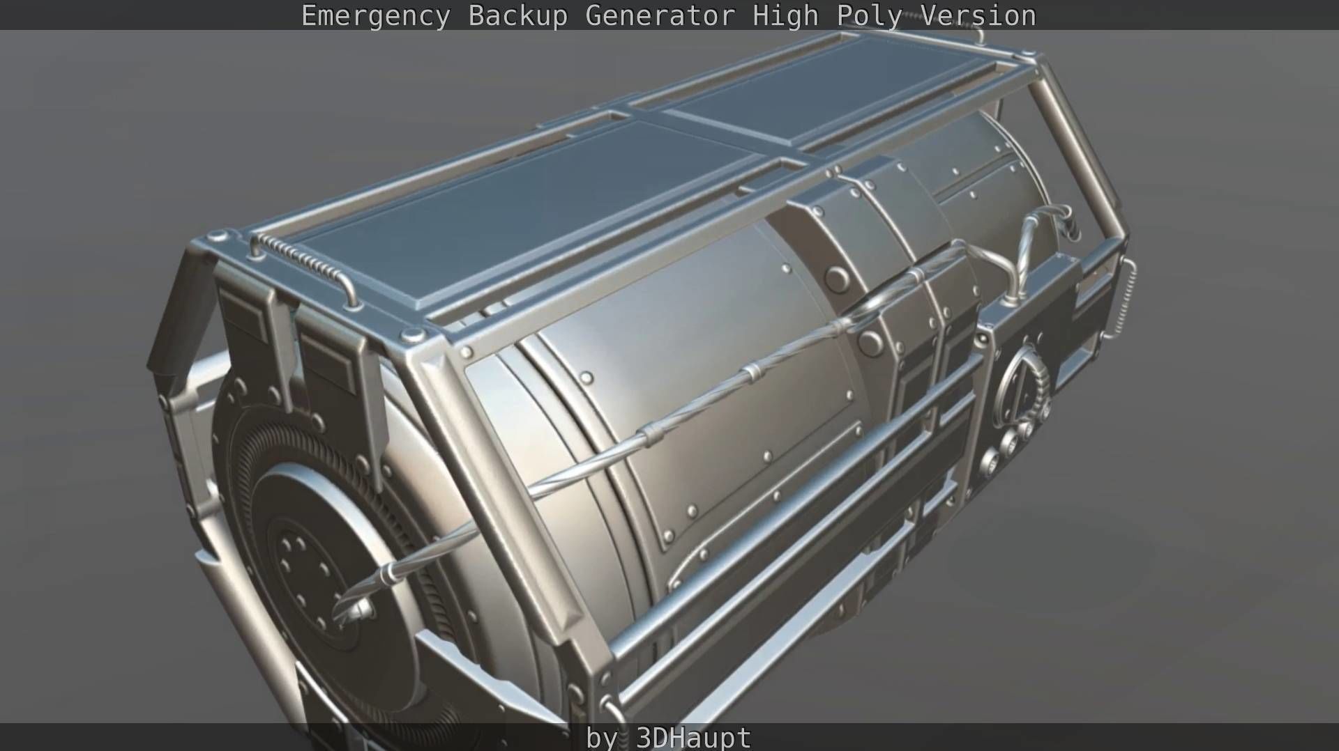 Emergency Backup Generator High Poly 3D model_115