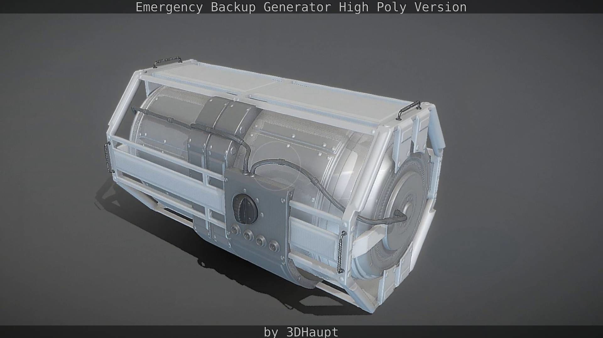 Emergency Backup Generator High Poly 3D model_39