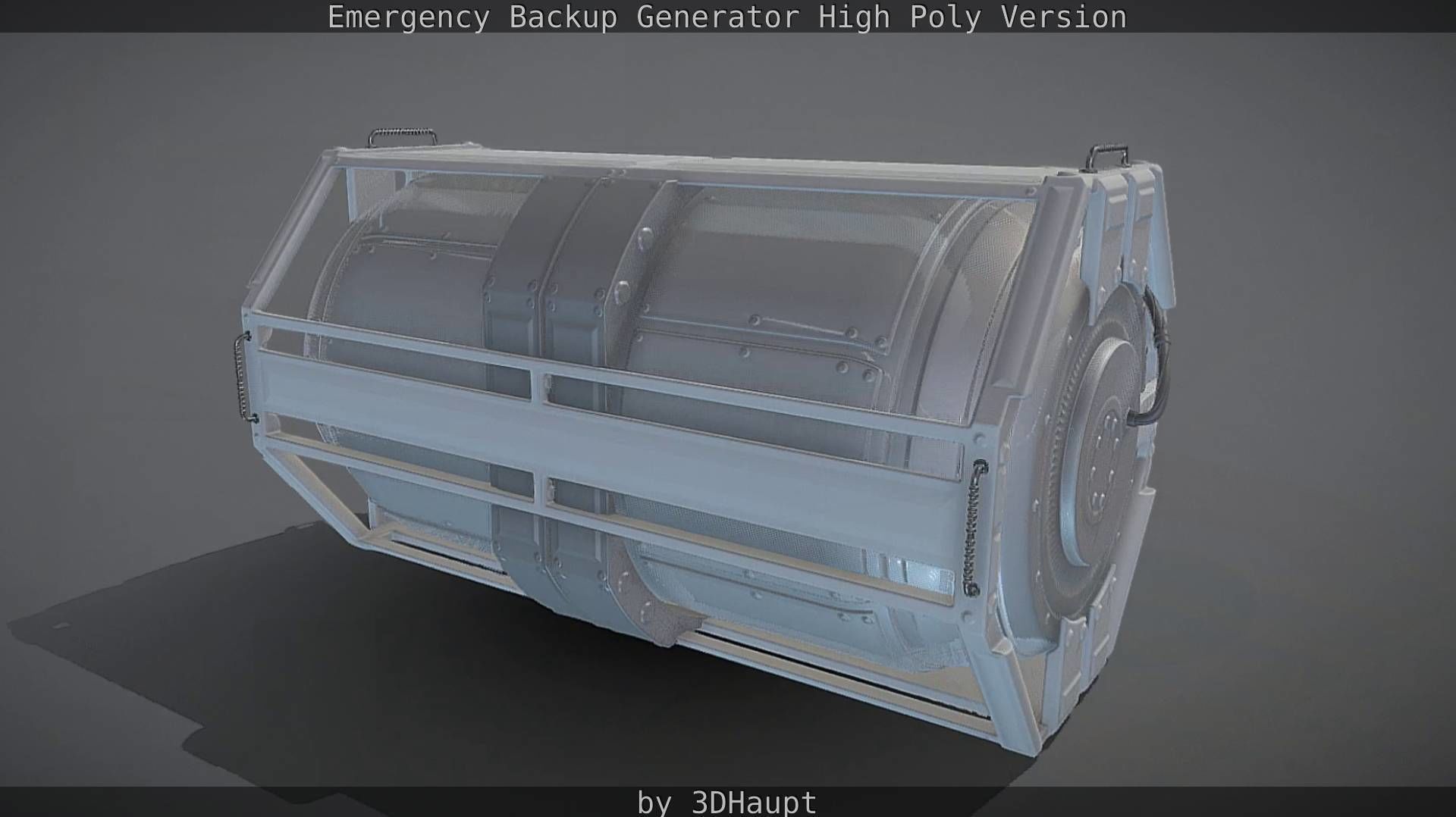 Emergency Backup Generator High Poly 3D model_27