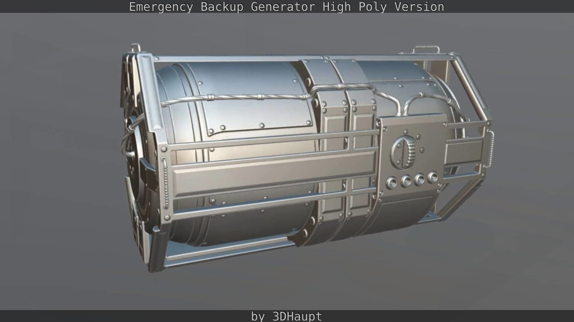 Emergency Backup Generator High Poly 3D model_120