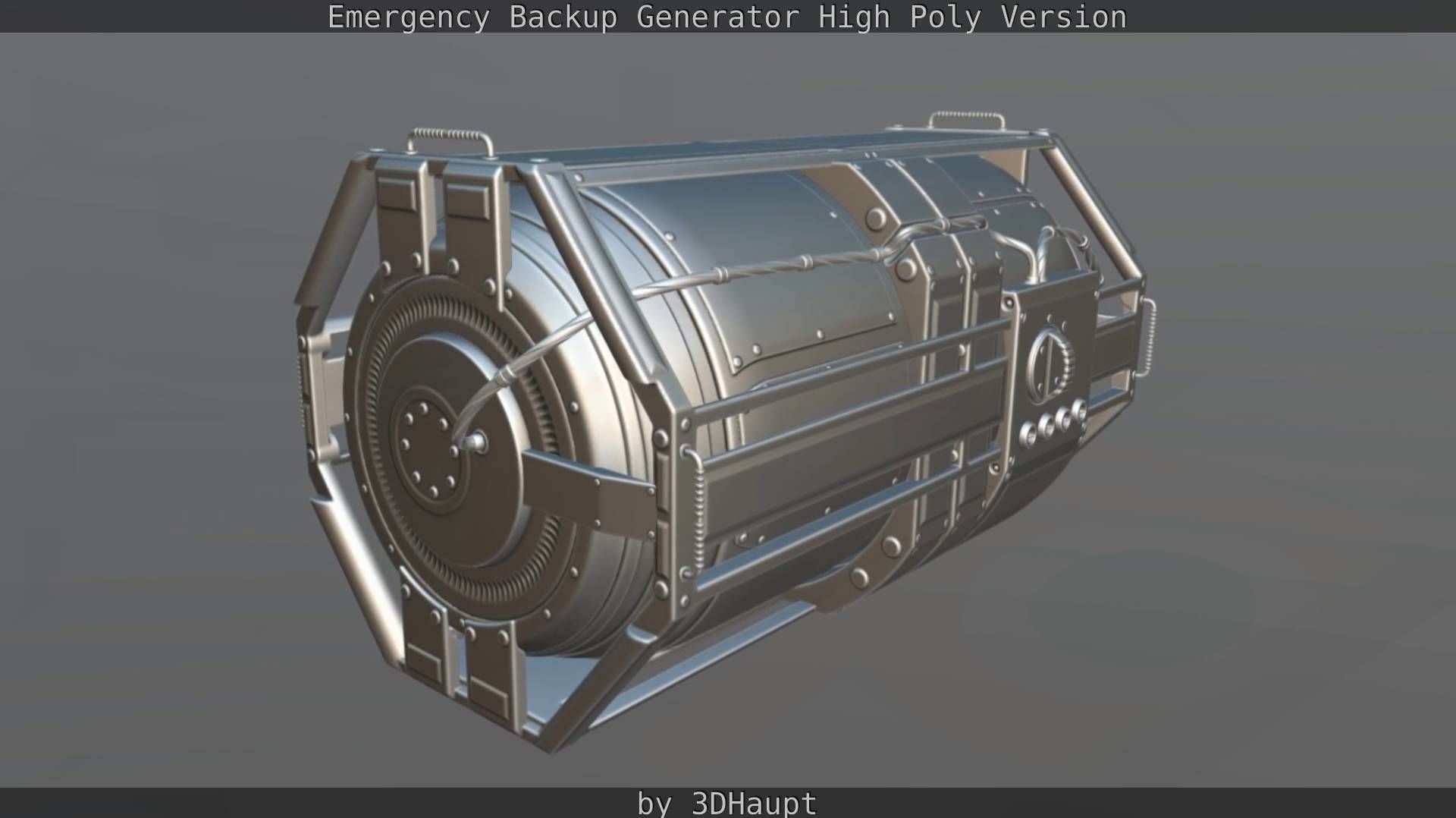 Emergency Backup Generator High Poly 3D model_118