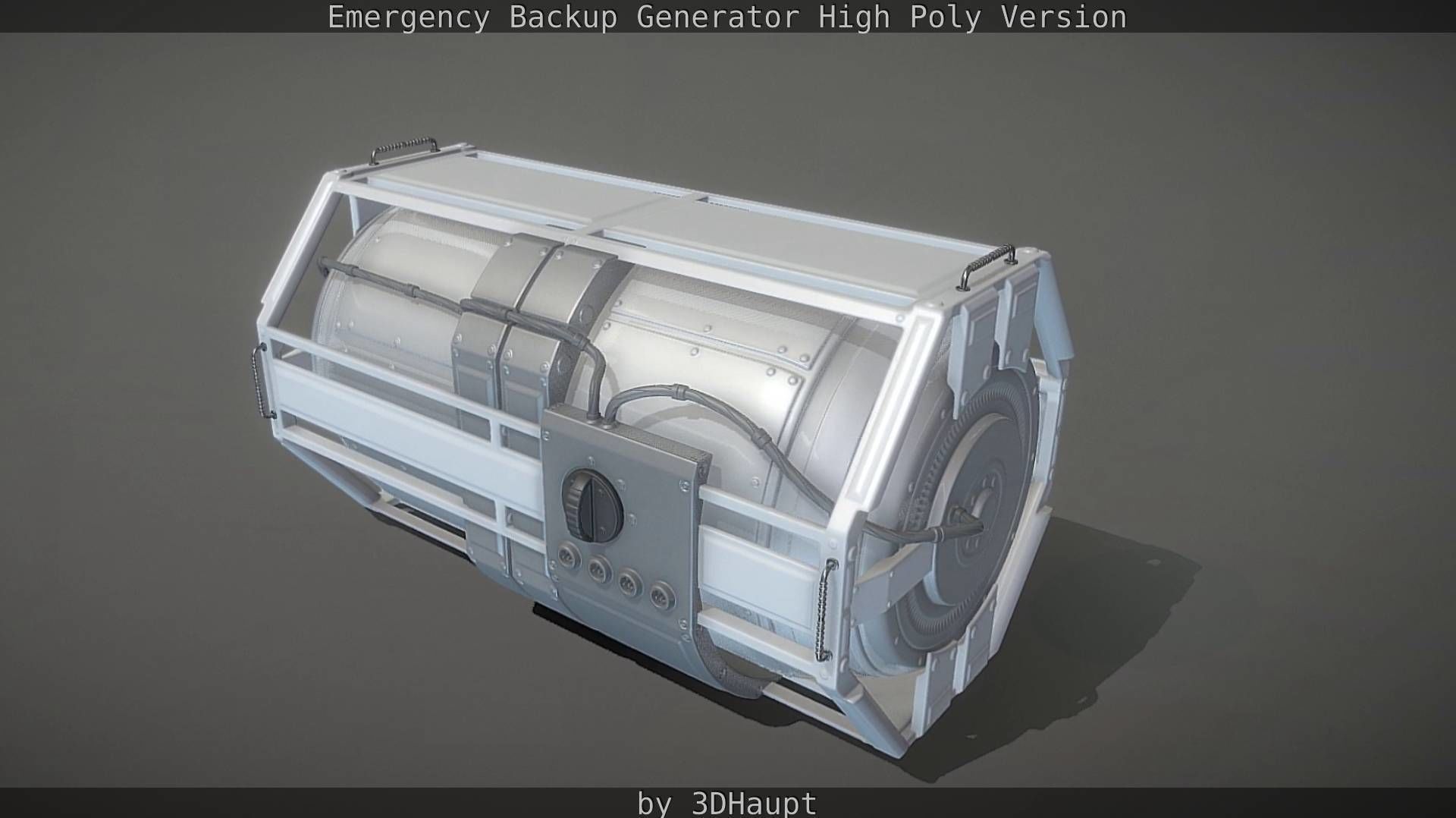 Emergency Backup Generator High Poly 3D model_37