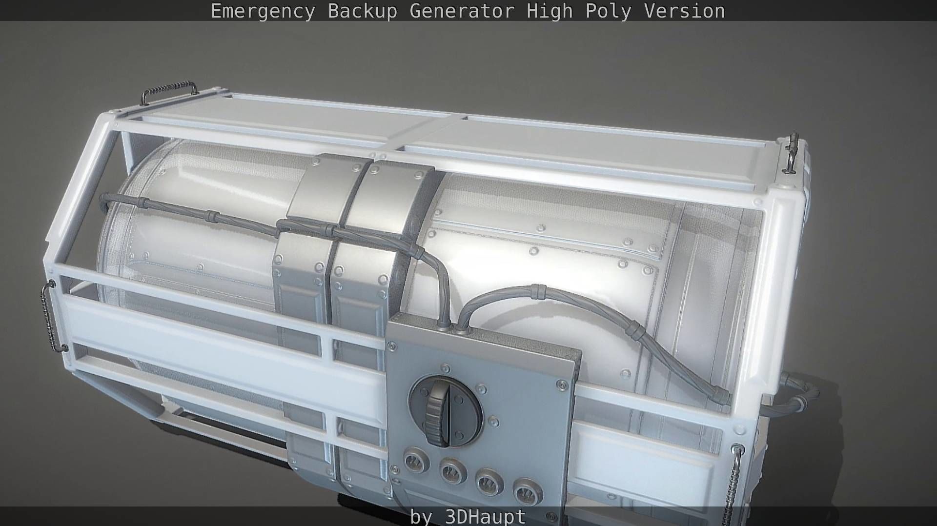 Emergency Backup Generator High Poly 3D model_25