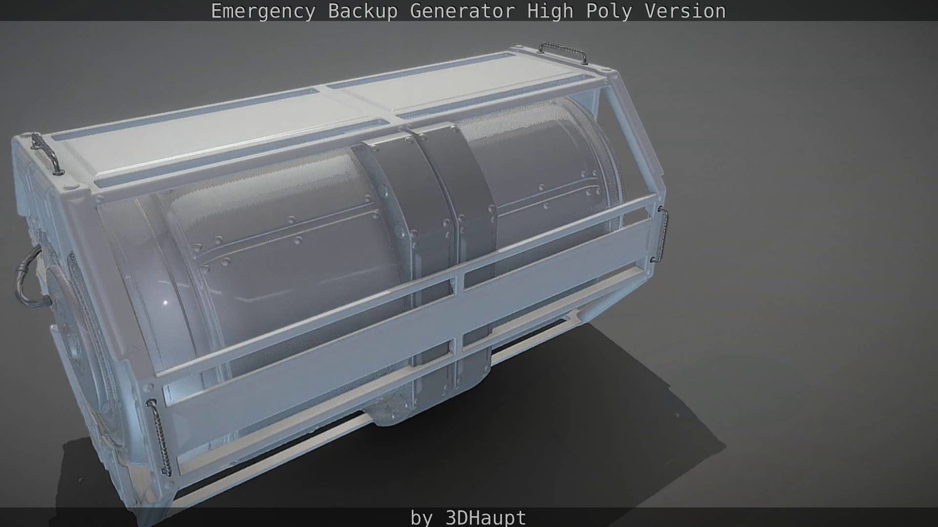 Emergency Backup Generator High Poly 3D model_21