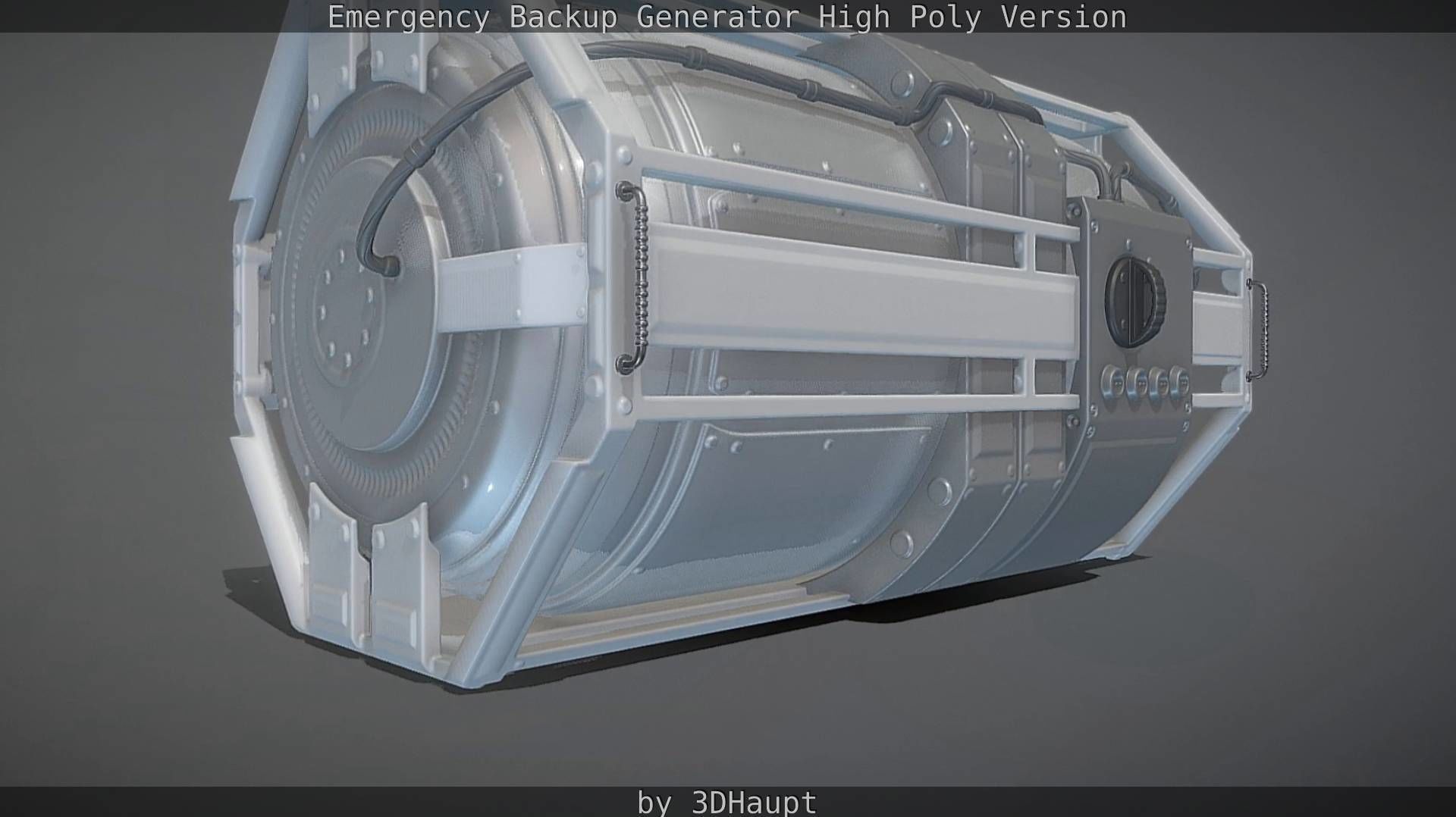 Emergency Backup Generator High Poly 3D model_23