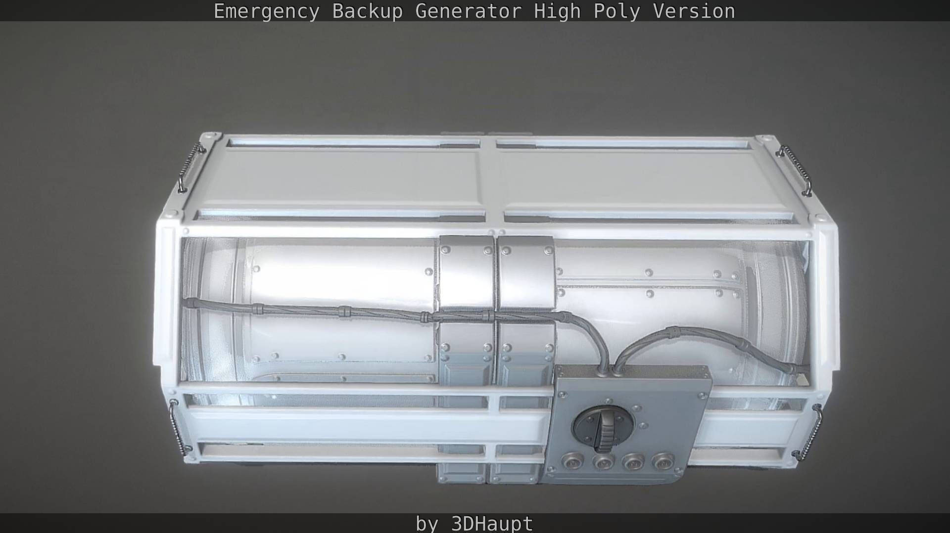 Emergency Backup Generator High Poly 3D model_123