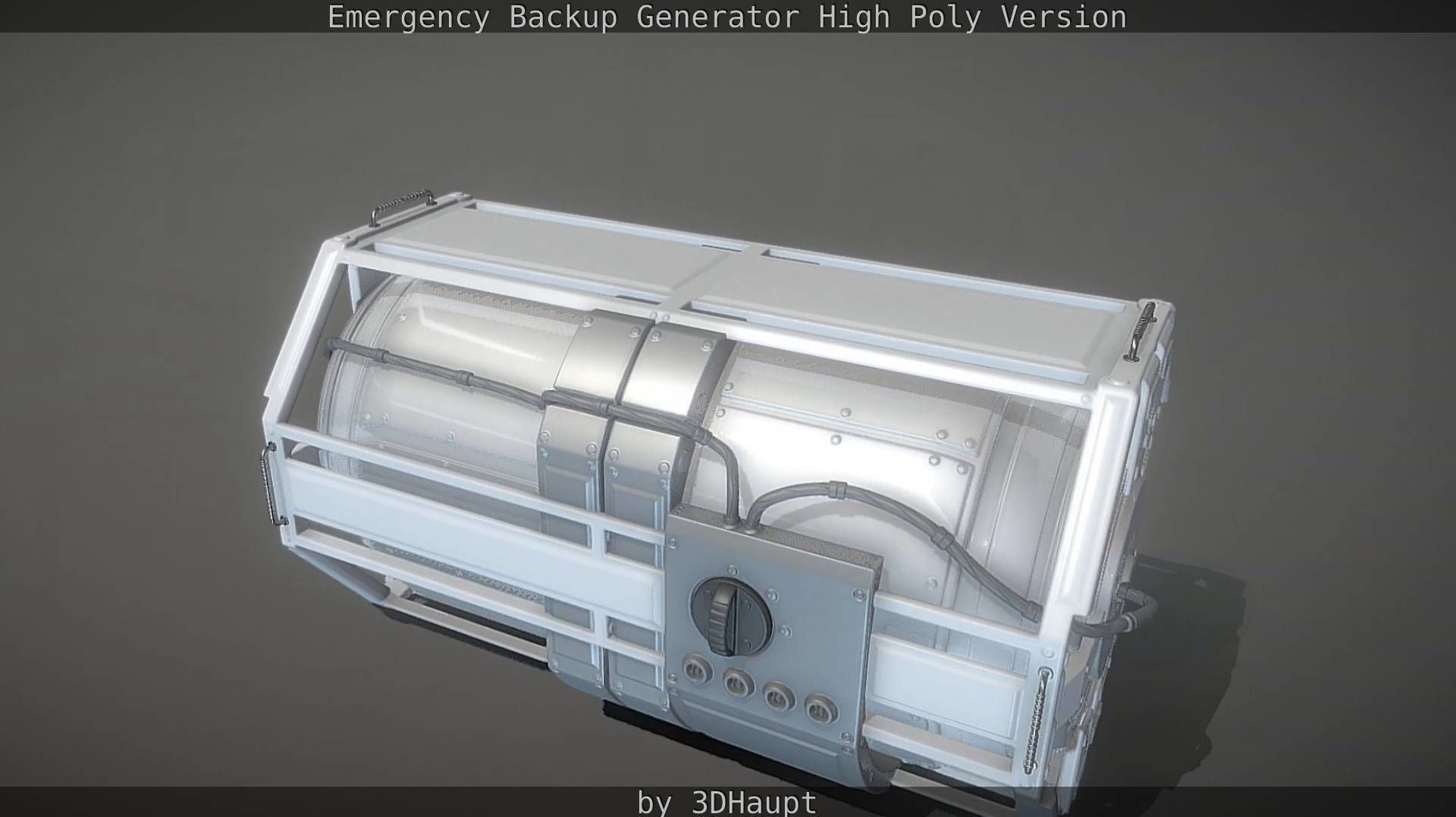 Emergency Backup Generator High Poly 3D model_34