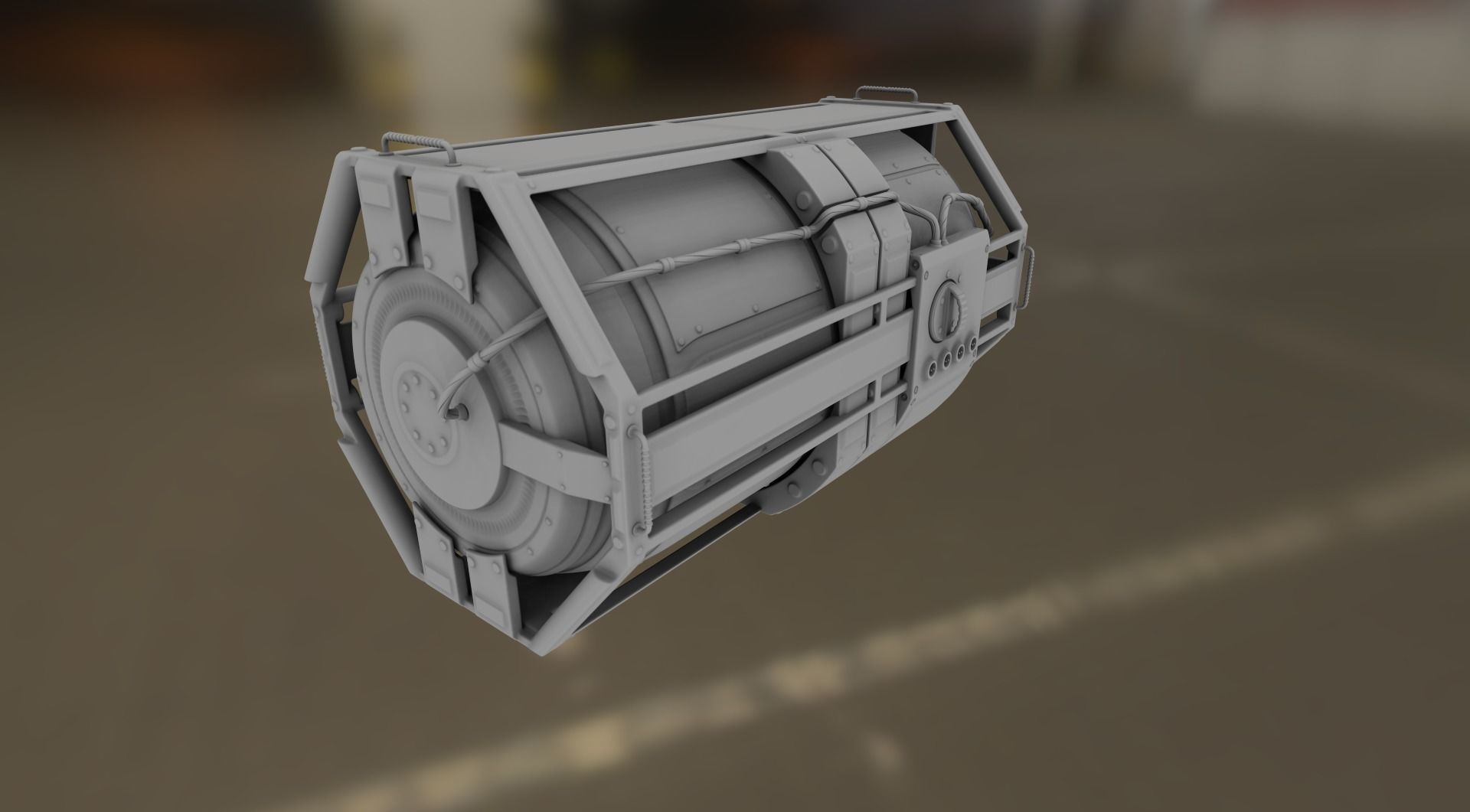 Emergency Backup Generator High Poly 3D model_8