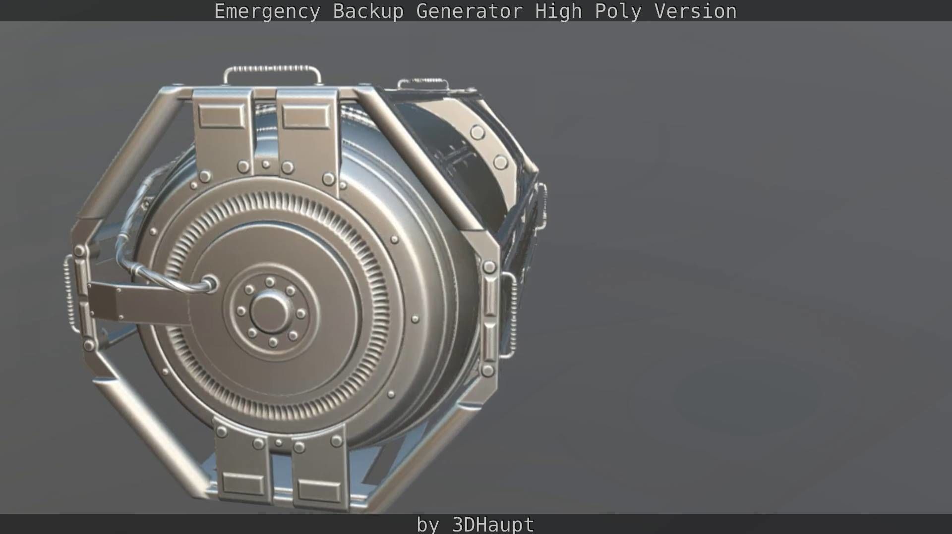 Emergency Backup Generator High Poly 3D model_121