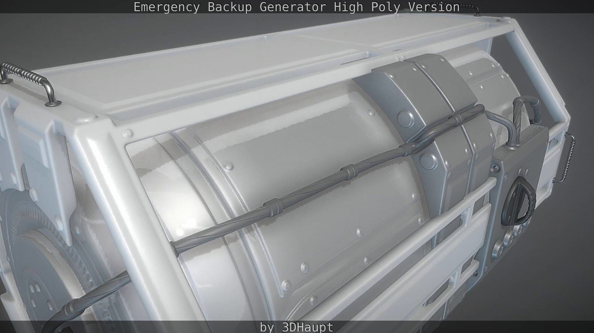 Emergency Backup Generator High Poly 3D model_81