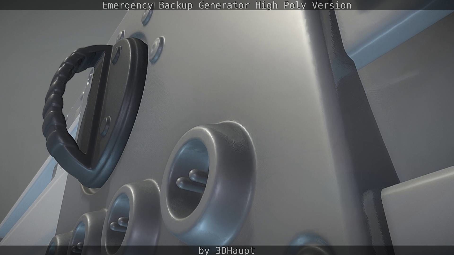 Emergency Backup Generator High Poly 3D model_33