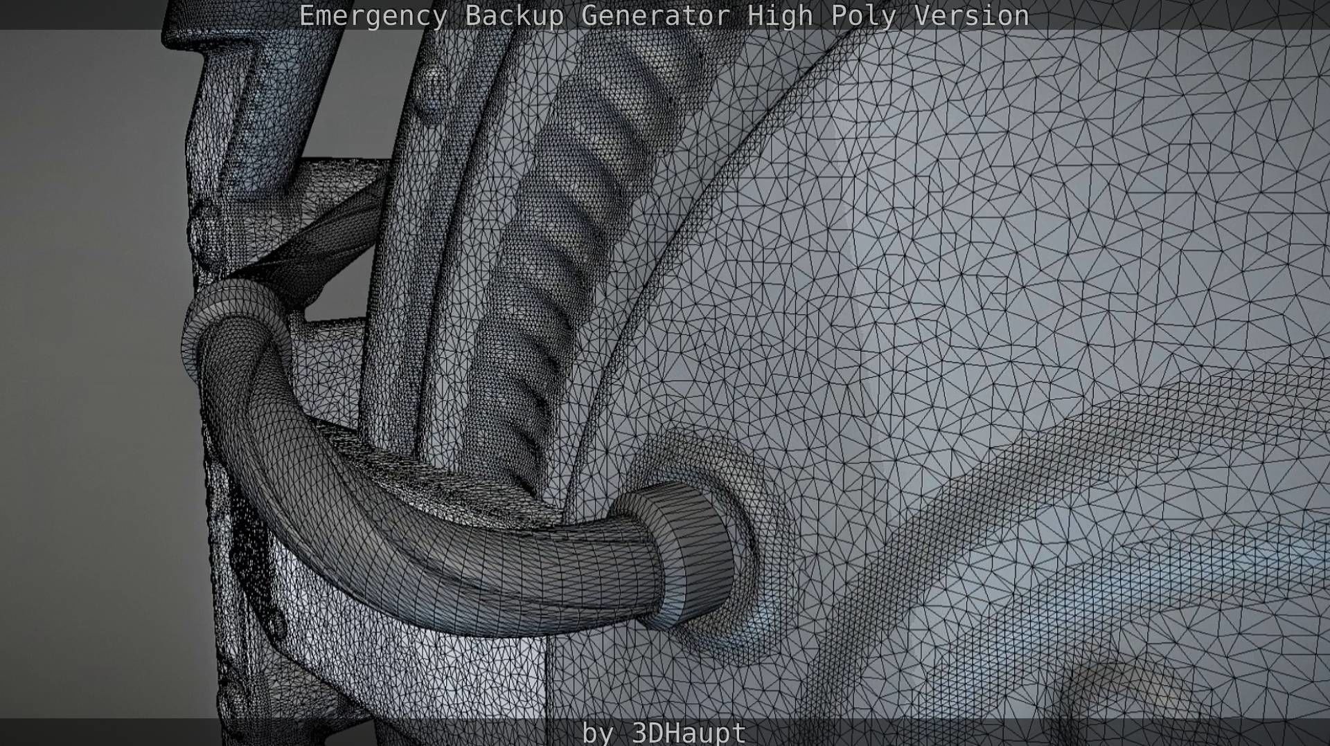 Emergency Backup Generator High Poly 3D model_86