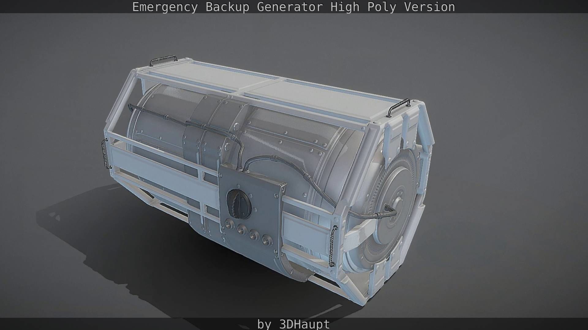 Emergency Backup Generator High Poly 3D model_42