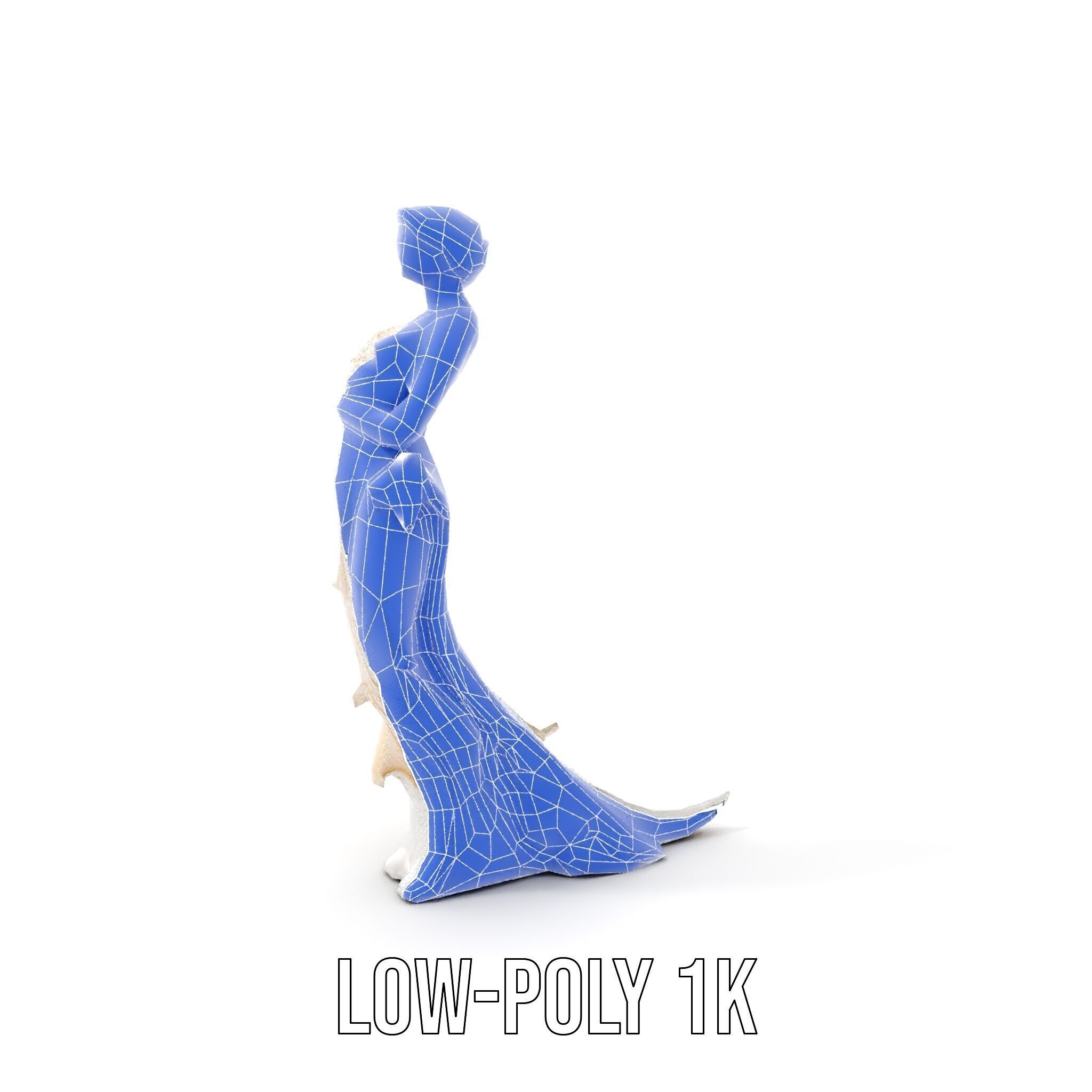 Elegant Floral Woman Model Pack Low-poly 3D model_23