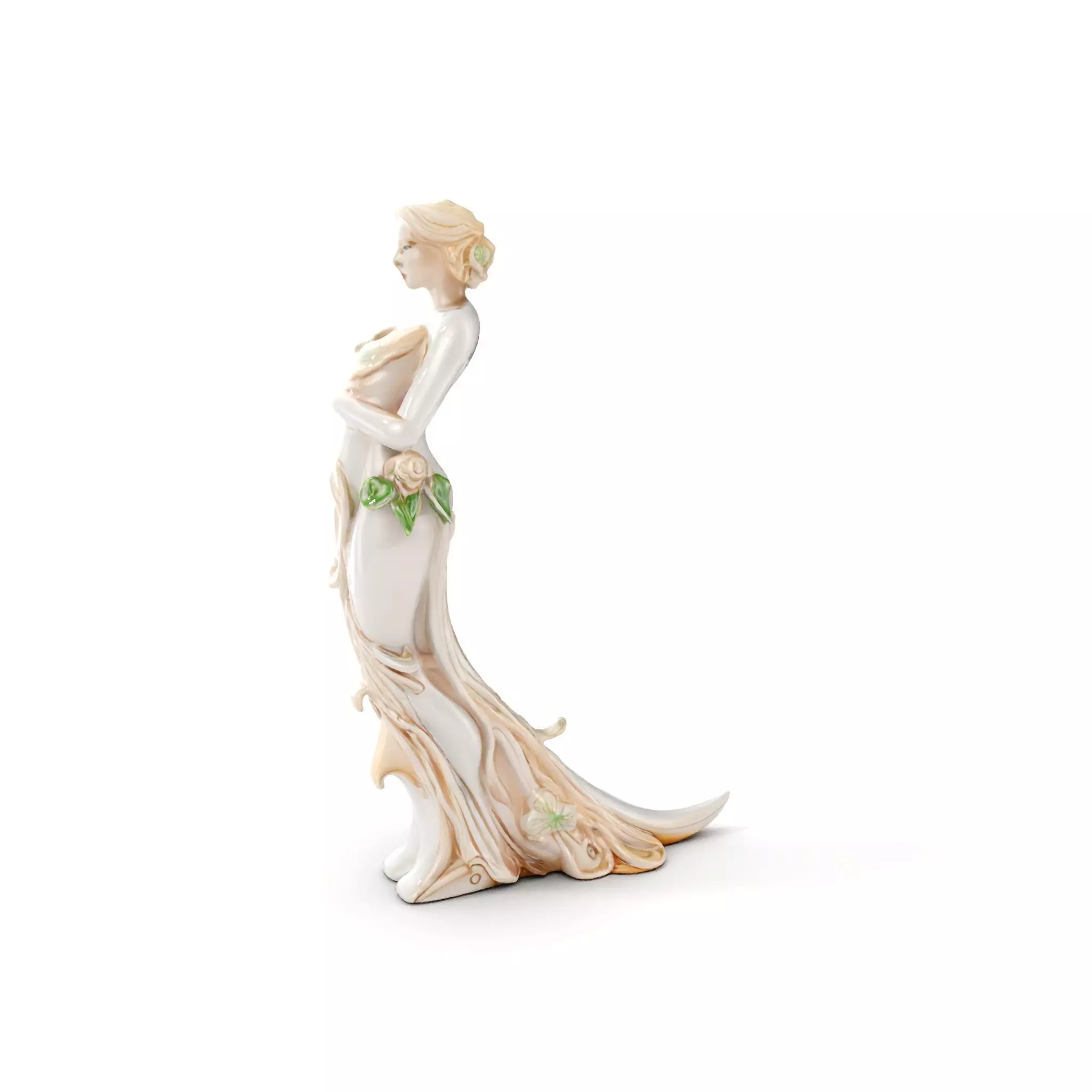 Elegant Floral Woman Model Pack Low-poly 3D model_0
