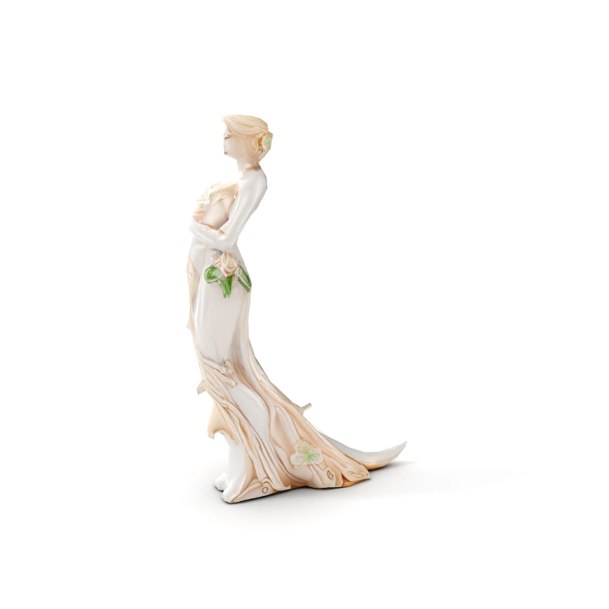 Elegant Floral Woman Model Pack Low-poly 3D model_7