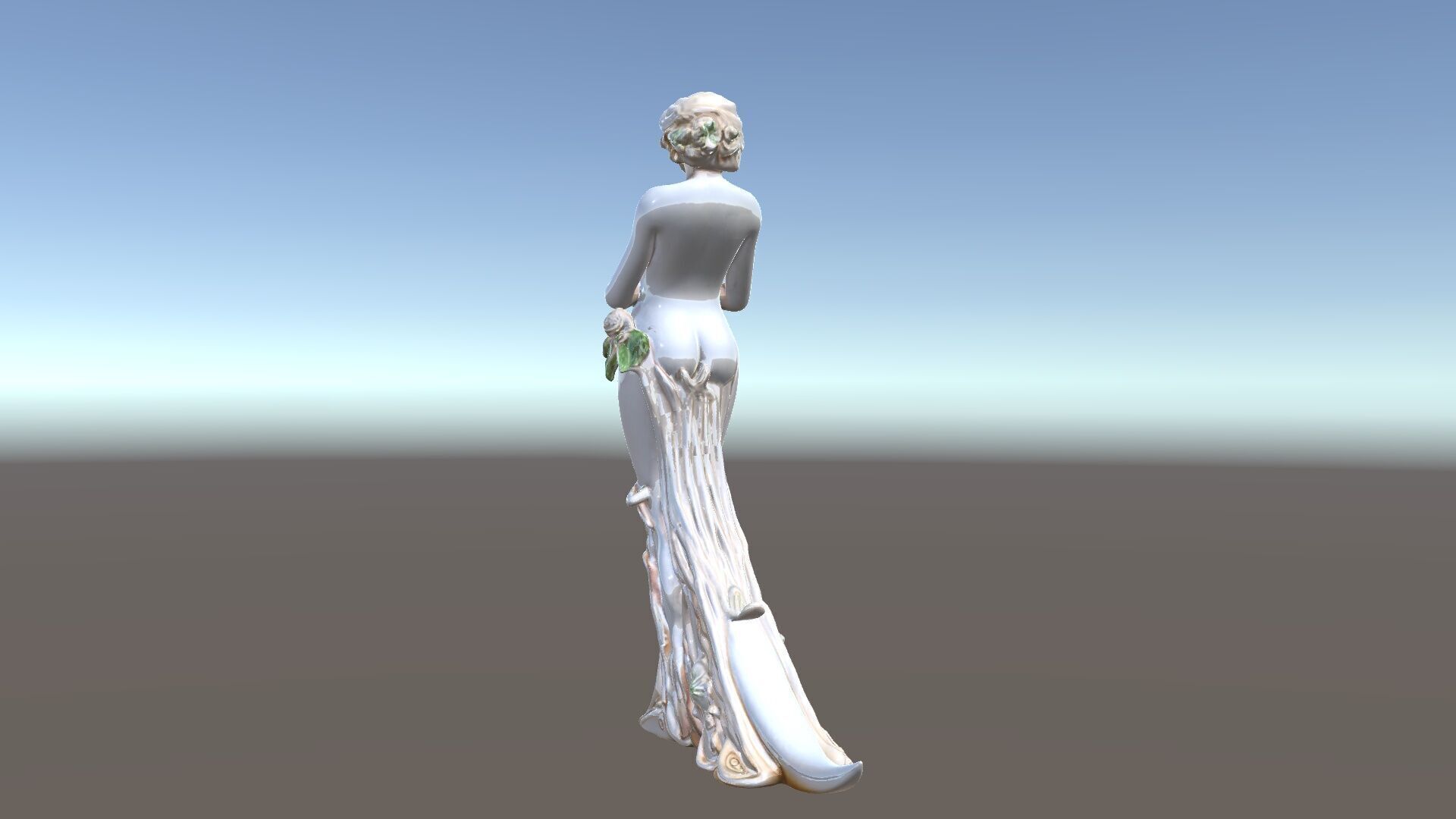 Elegant Floral Woman Model Pack Low-poly 3D model_5