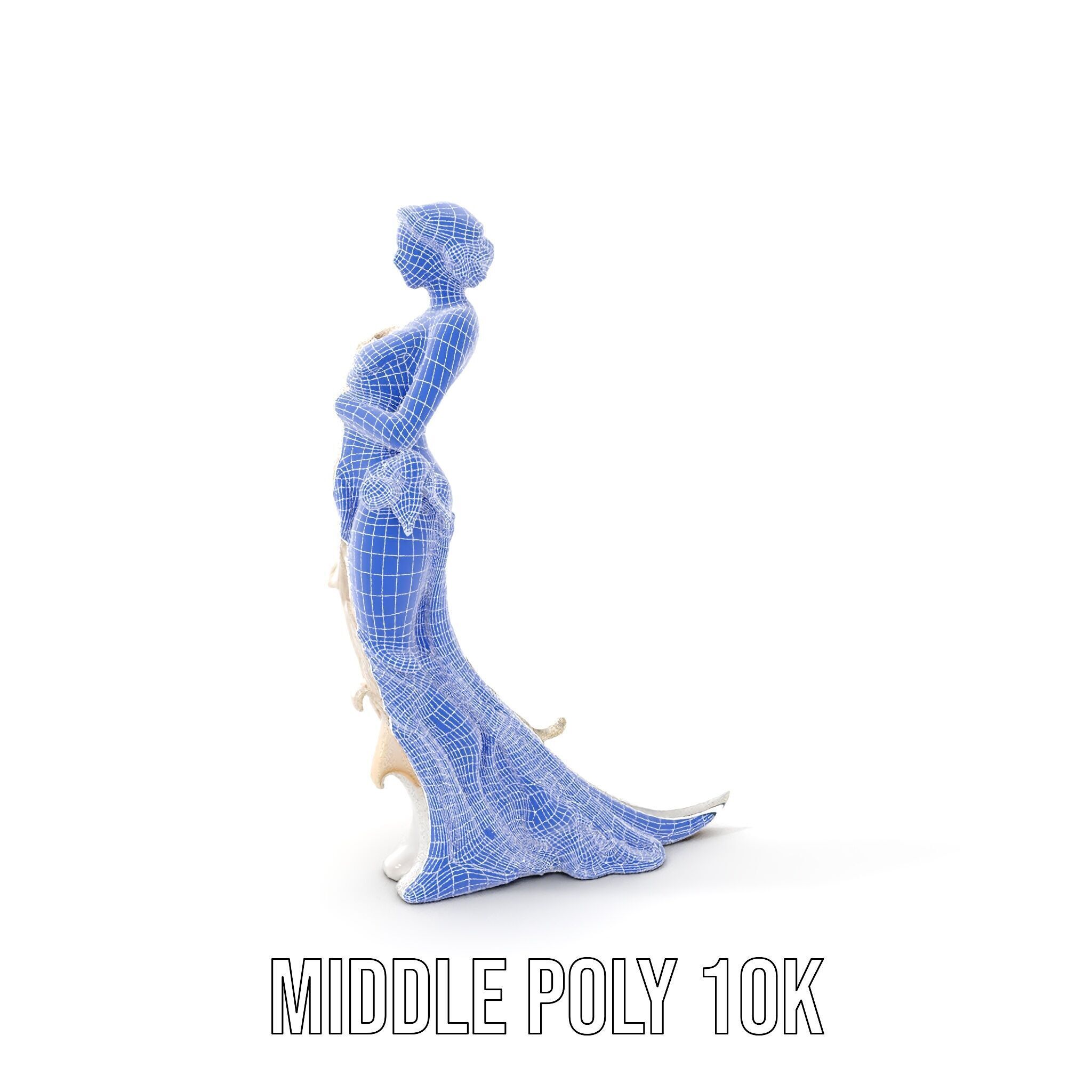 Elegant Floral Woman Model Pack Low-poly 3D model_31