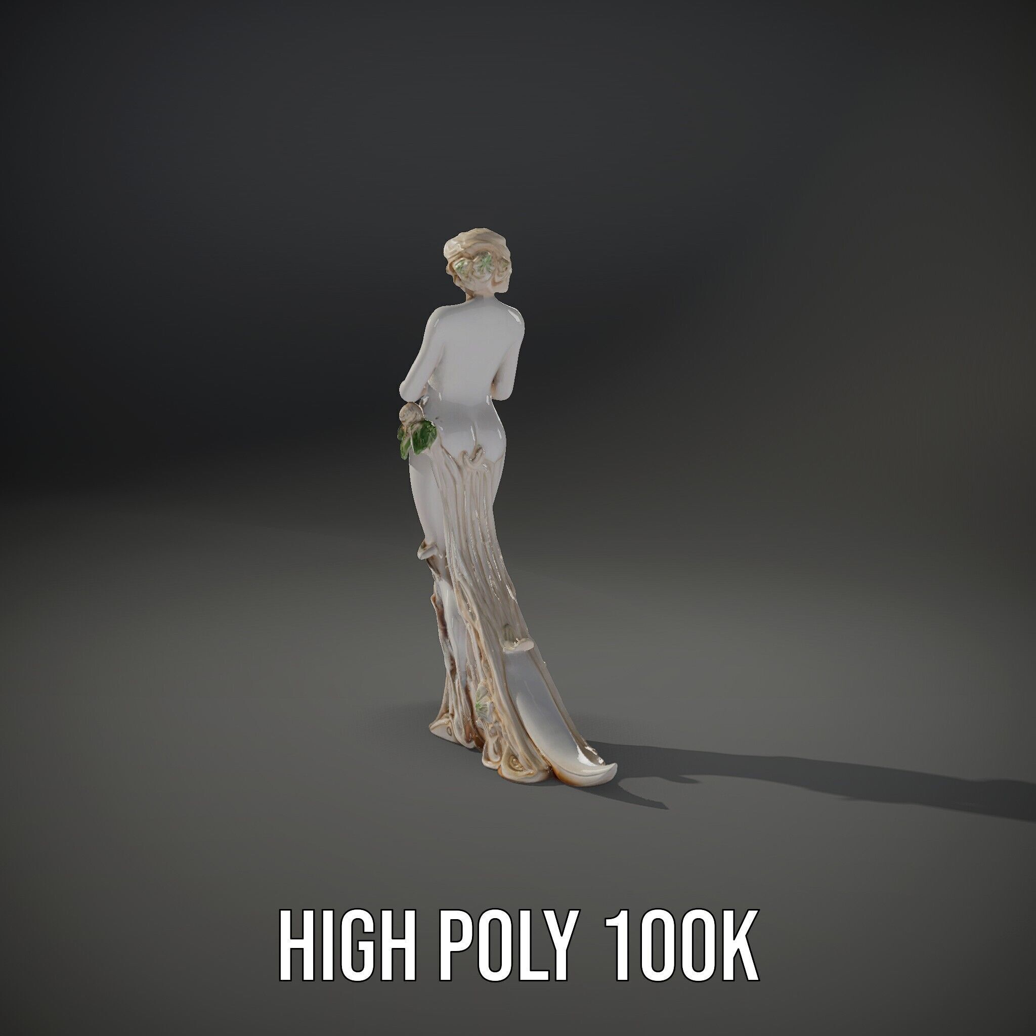 Elegant Floral Woman Model Pack Low-poly 3D model_14