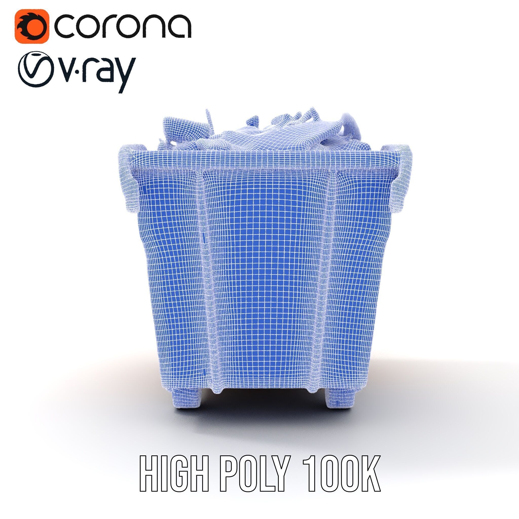 Industrial Dumpster Model Pack Low-poly 3D model_38