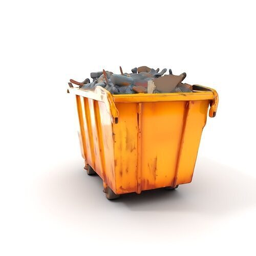 Industrial Dumpster Model Pack Low-poly 3D model