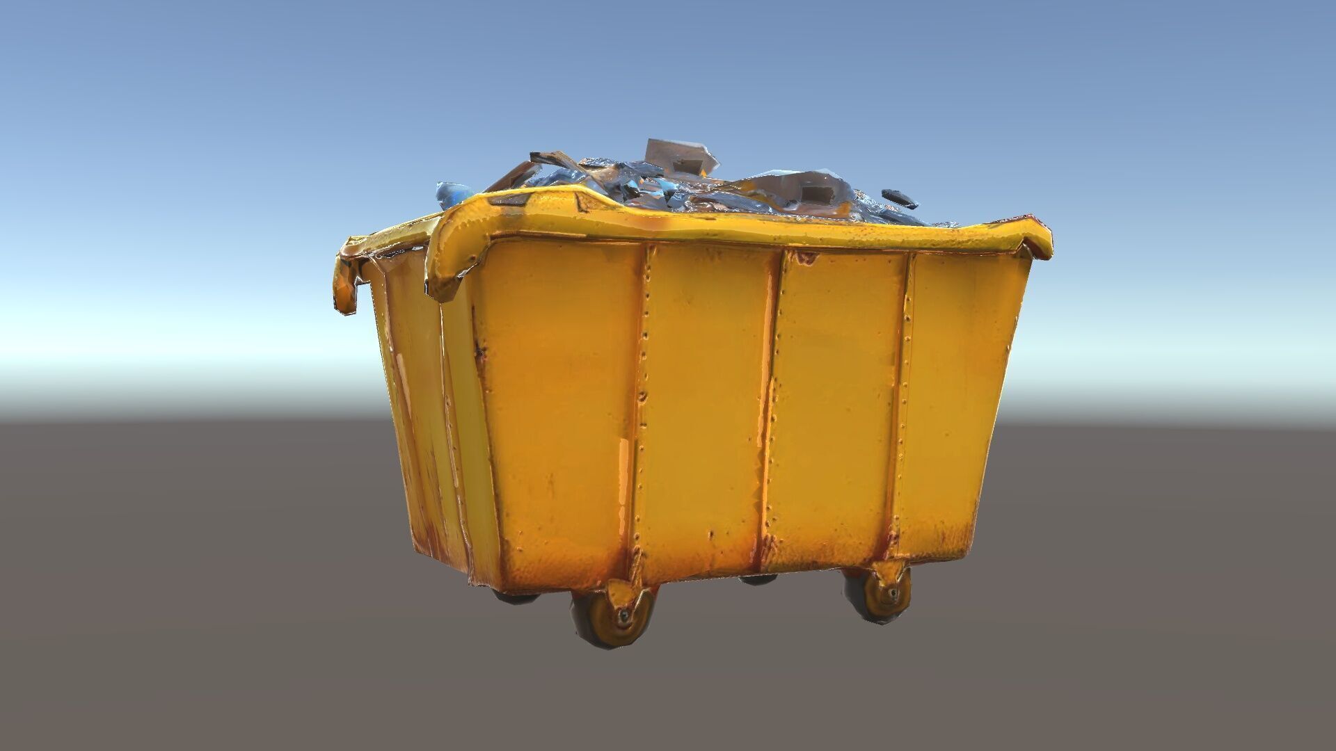 Industrial Dumpster Model Pack Low-poly 3D model_35