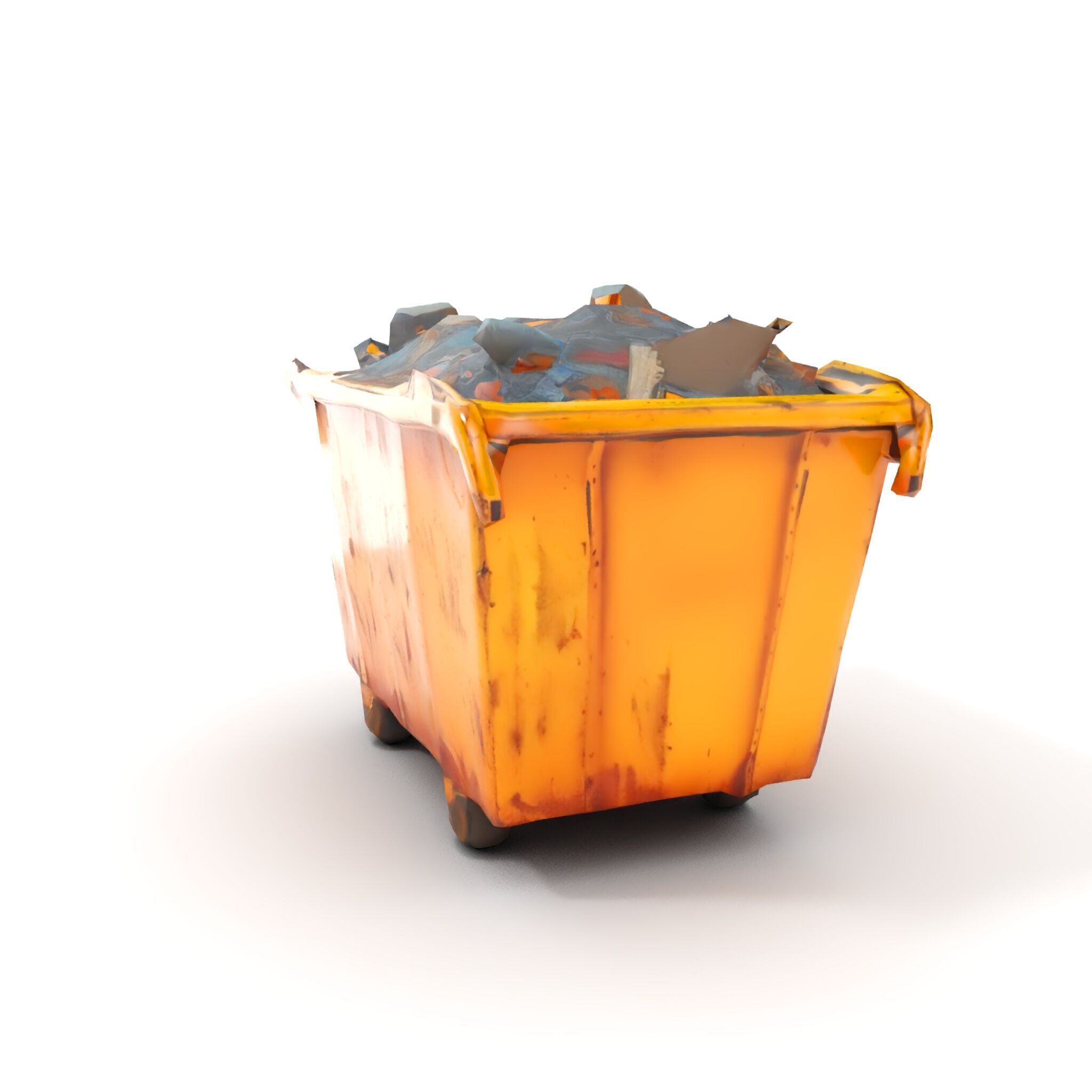 Industrial Dumpster Model Pack Low-poly 3D model_11