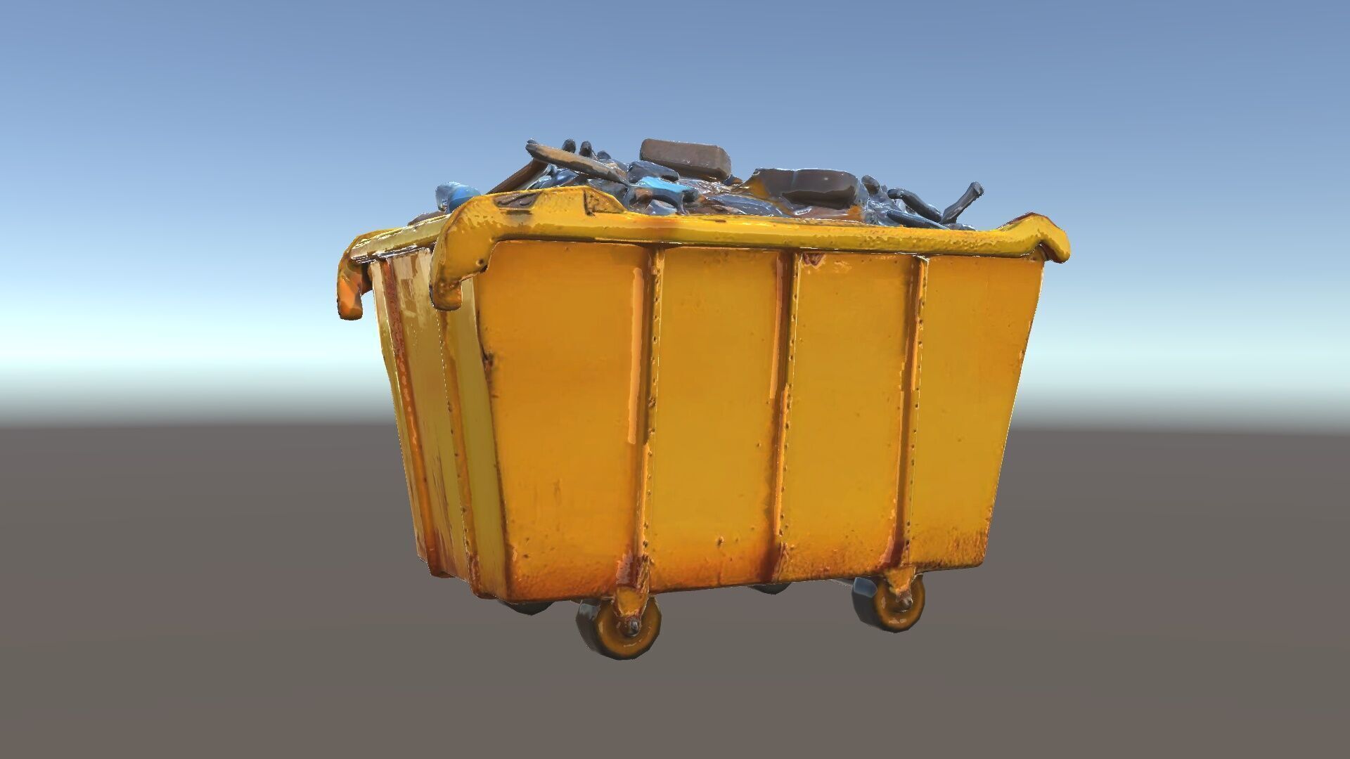 Industrial Dumpster Model Pack Low-poly 3D model_34
