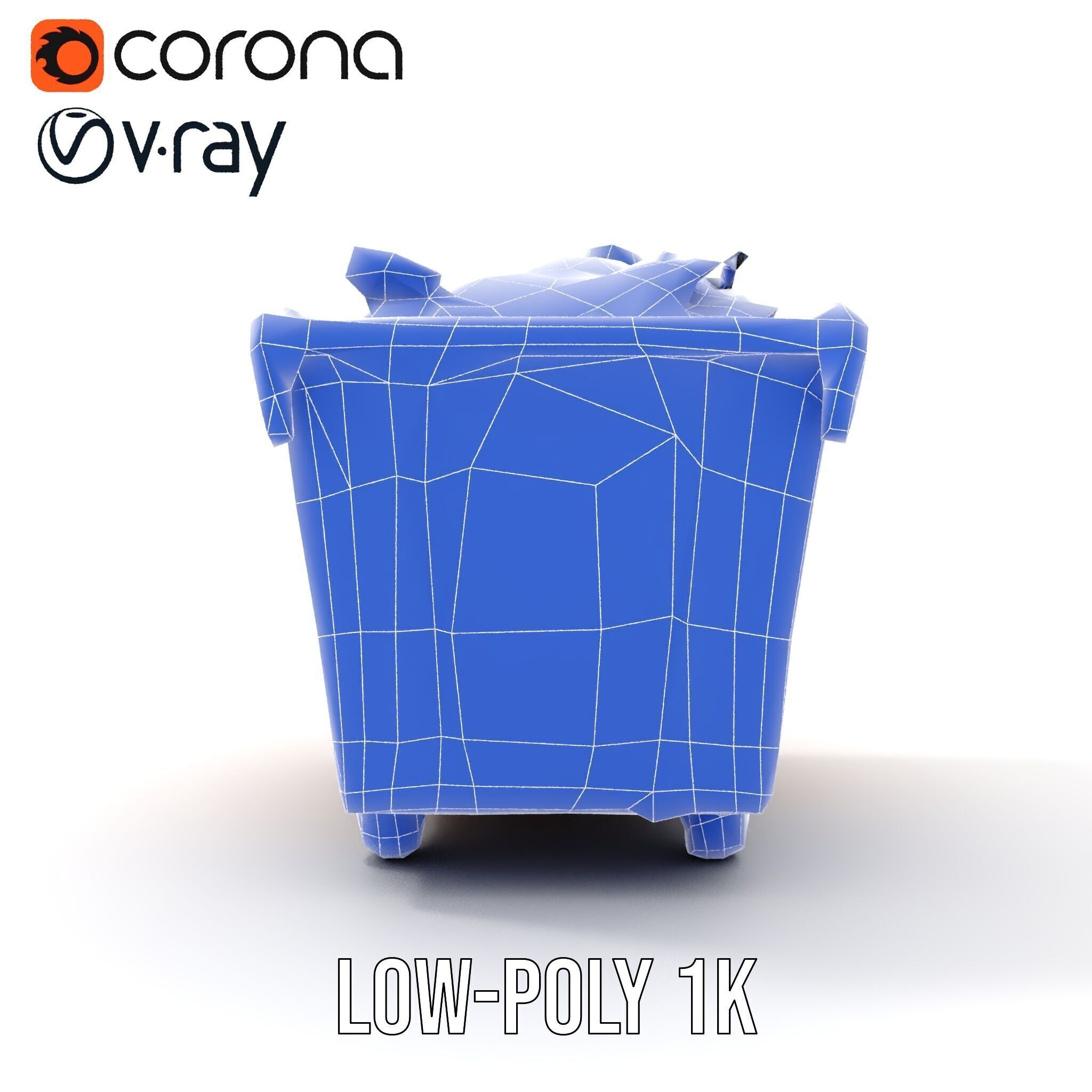 Industrial Dumpster Model Pack Low-poly 3D model_30