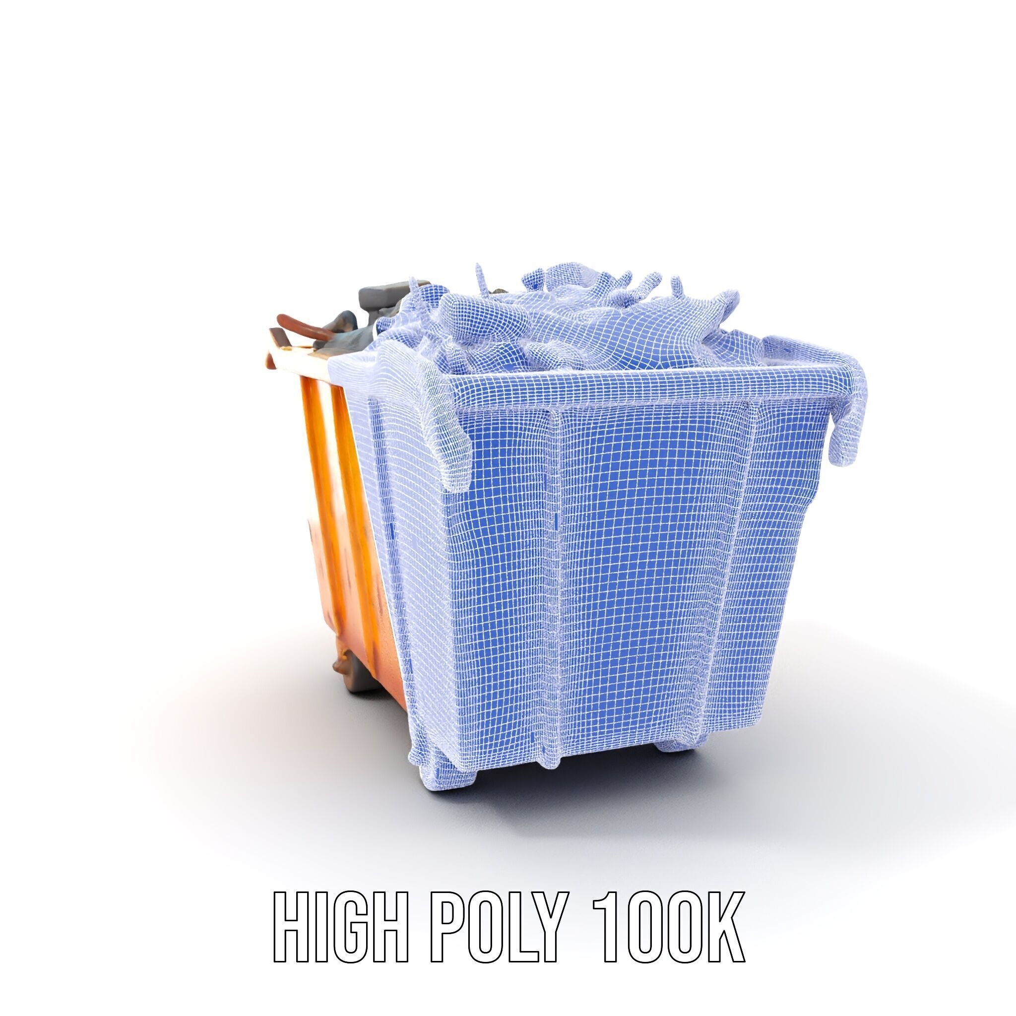 Industrial Dumpster Model Pack Low-poly 3D model_5