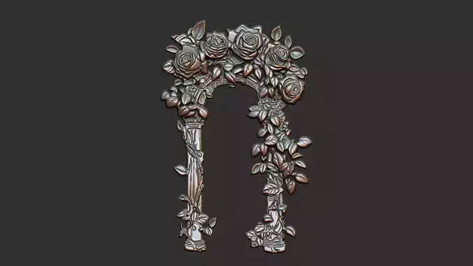 floral columns flower design arch climbing 3D print model