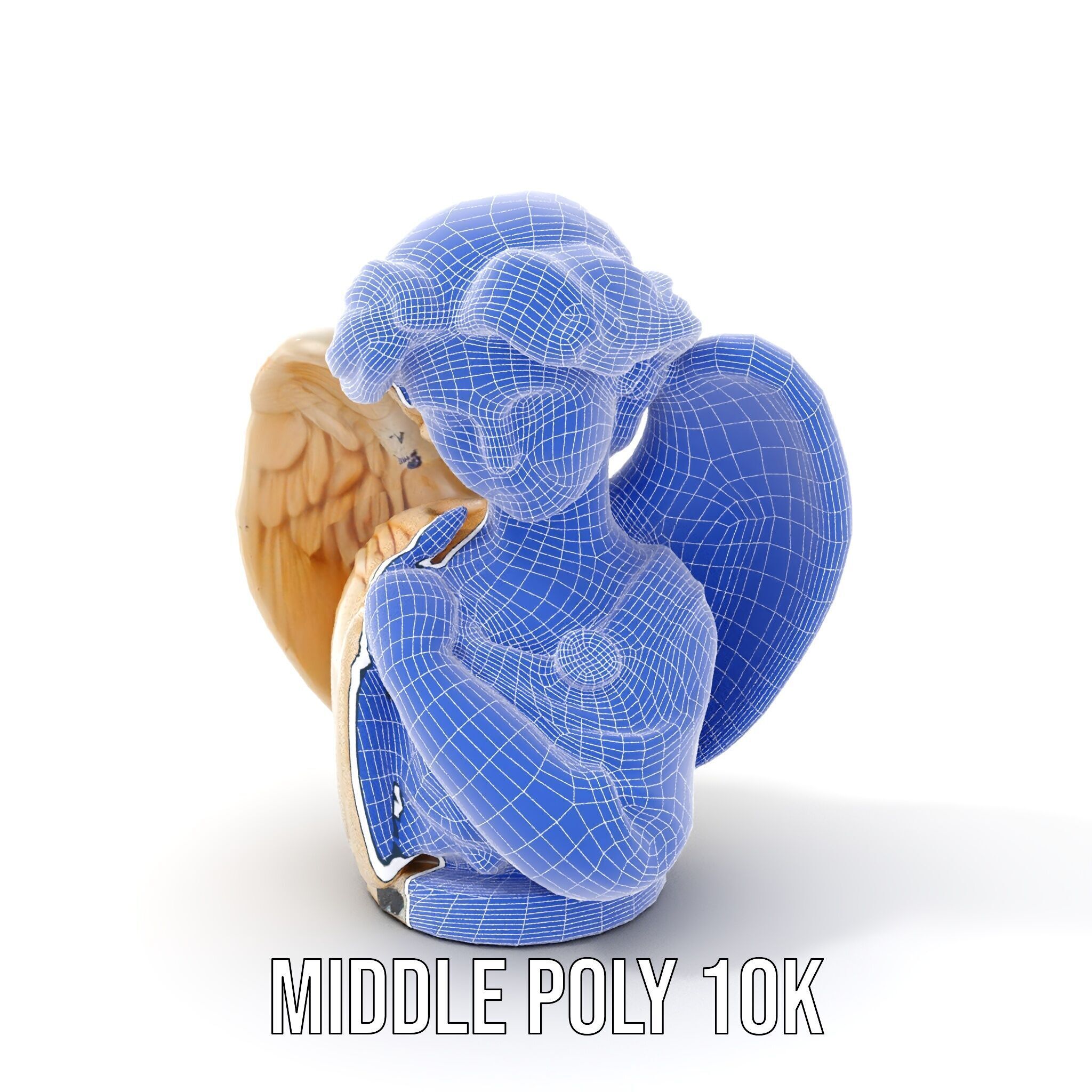 Angel Sculpture Bust Model Pack for Artistic Renderings Low-poly 3D model_19