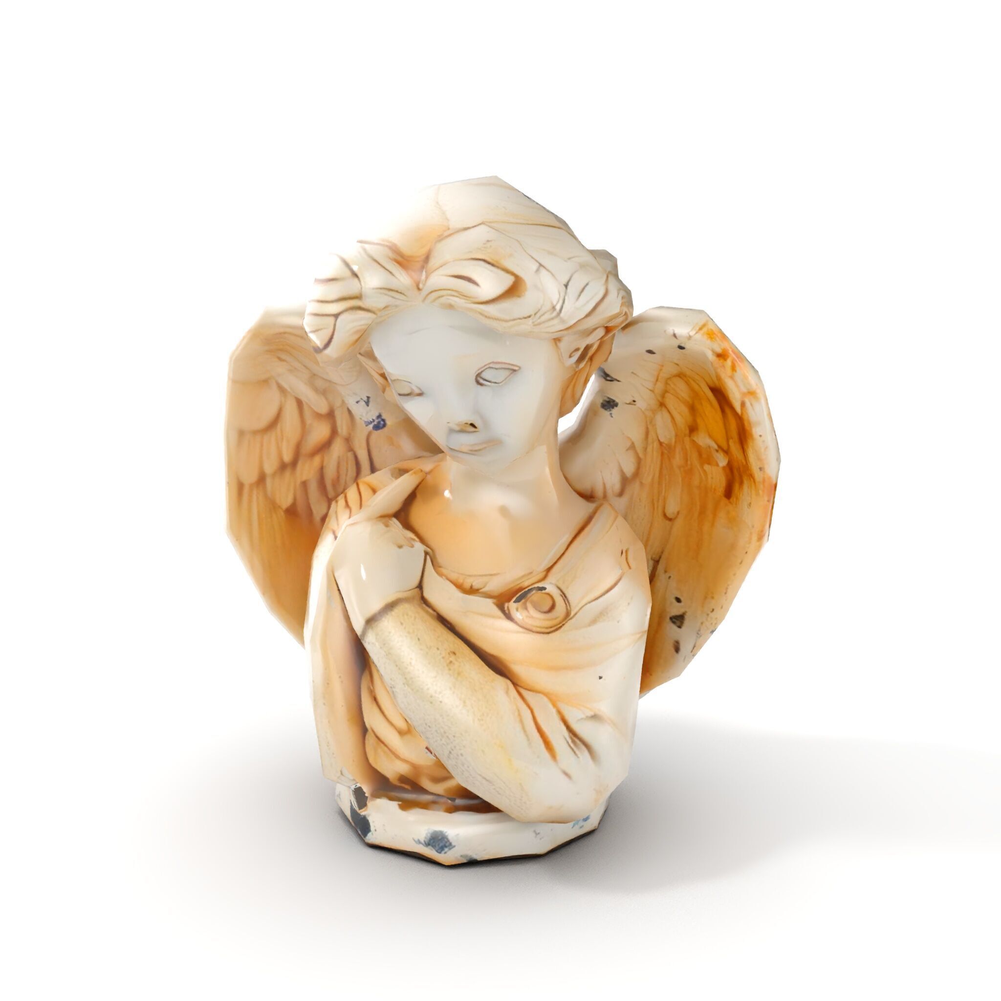 Angel Sculpture Bust Model Pack for Artistic Renderings Low-poly 3D model_7