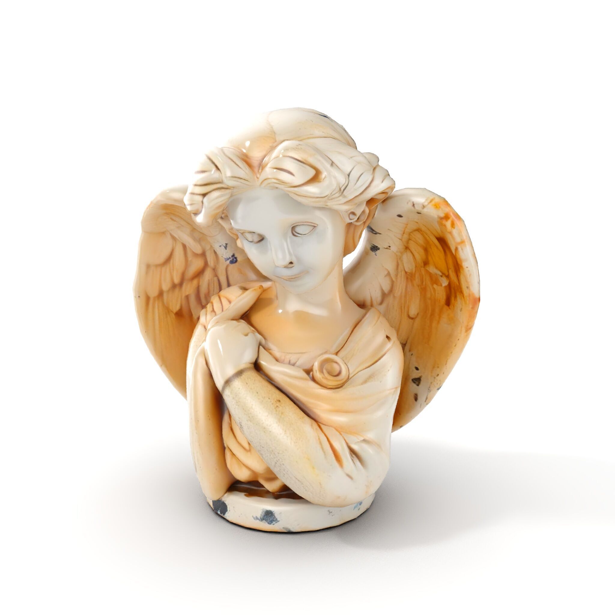 Angel Sculpture Bust Model Pack for Artistic Renderings Low-poly 3D model_12