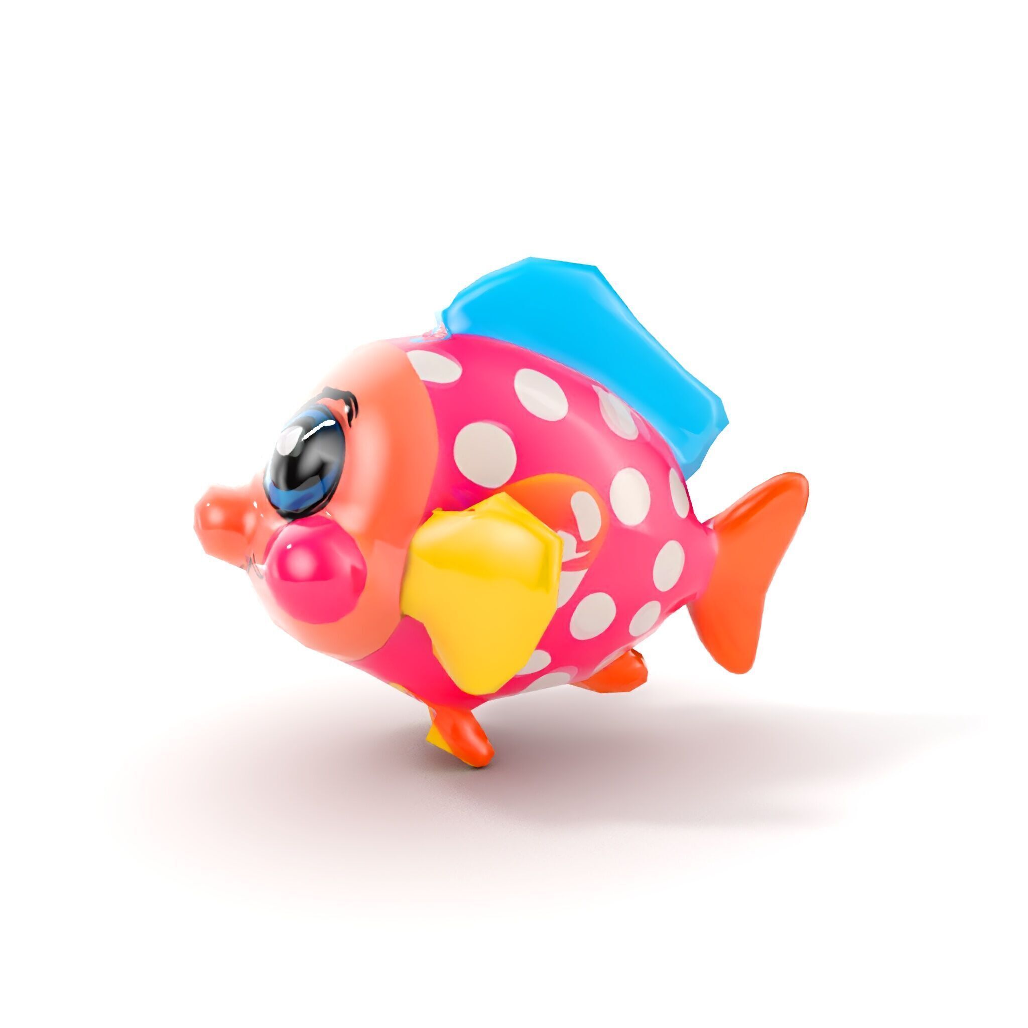 Cartoon Fish Model Pack with Vibrant Colors Low-poly 3D model_7