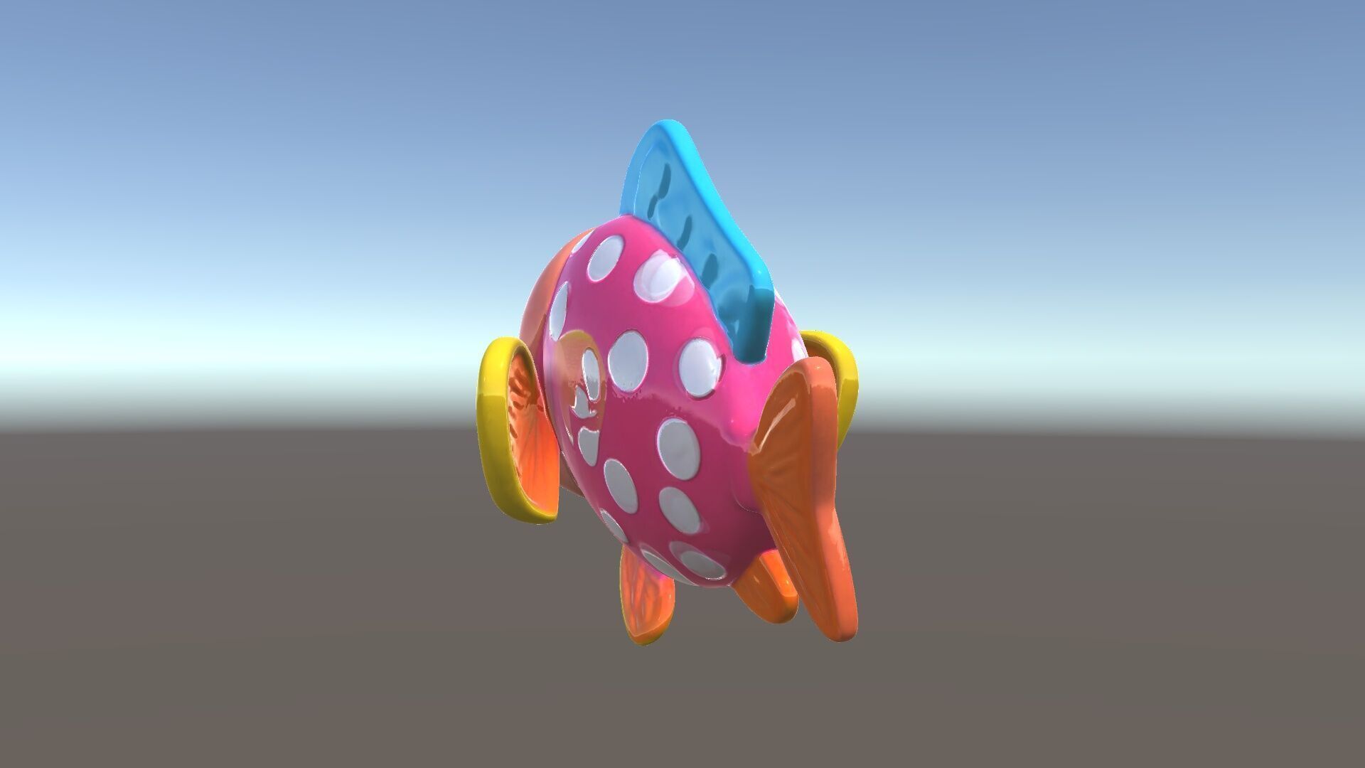 Cartoon Fish Model Pack with Vibrant Colors Low-poly 3D model_5