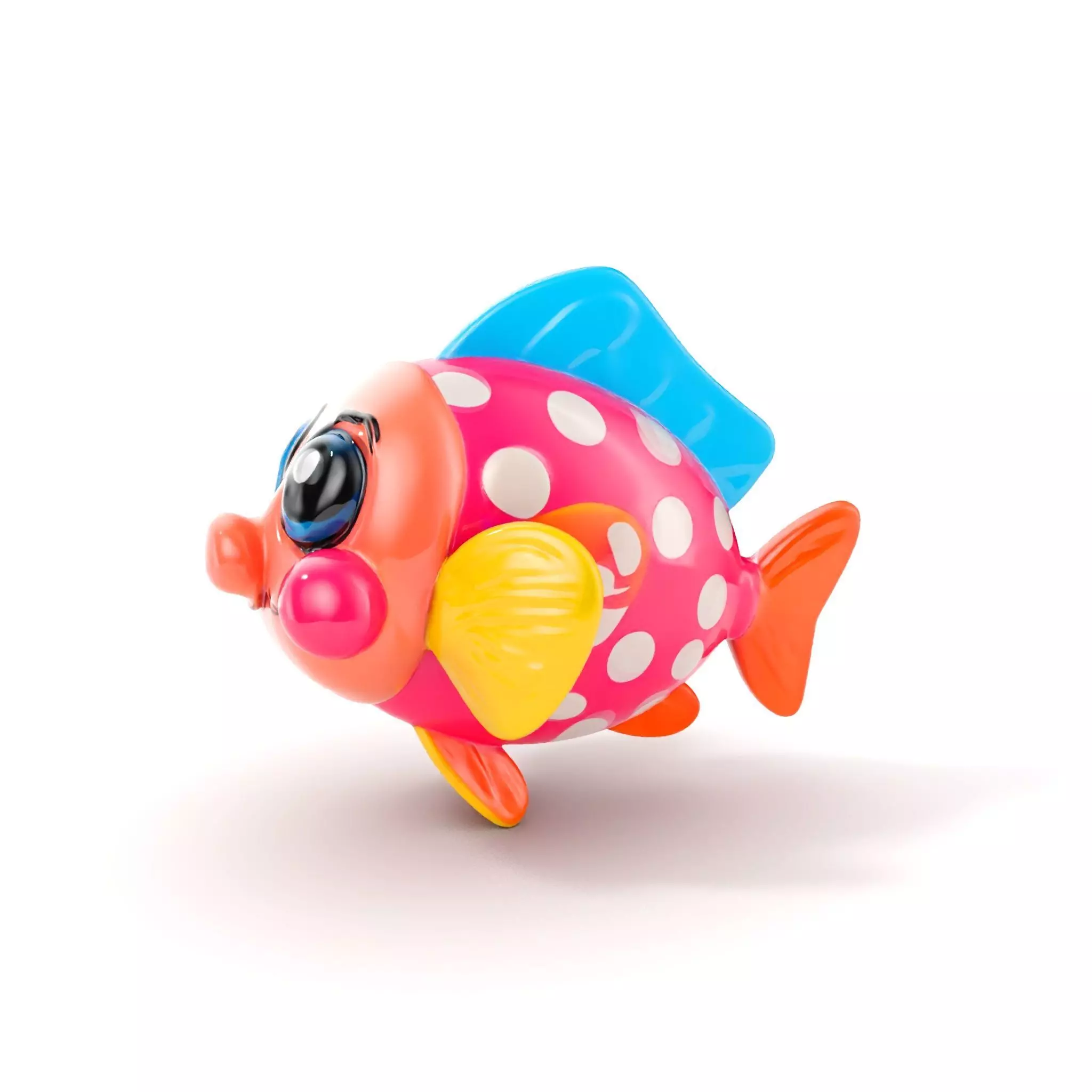 Cartoon Fish Model Pack with Vibrant Colors Low-poly 3D model_0