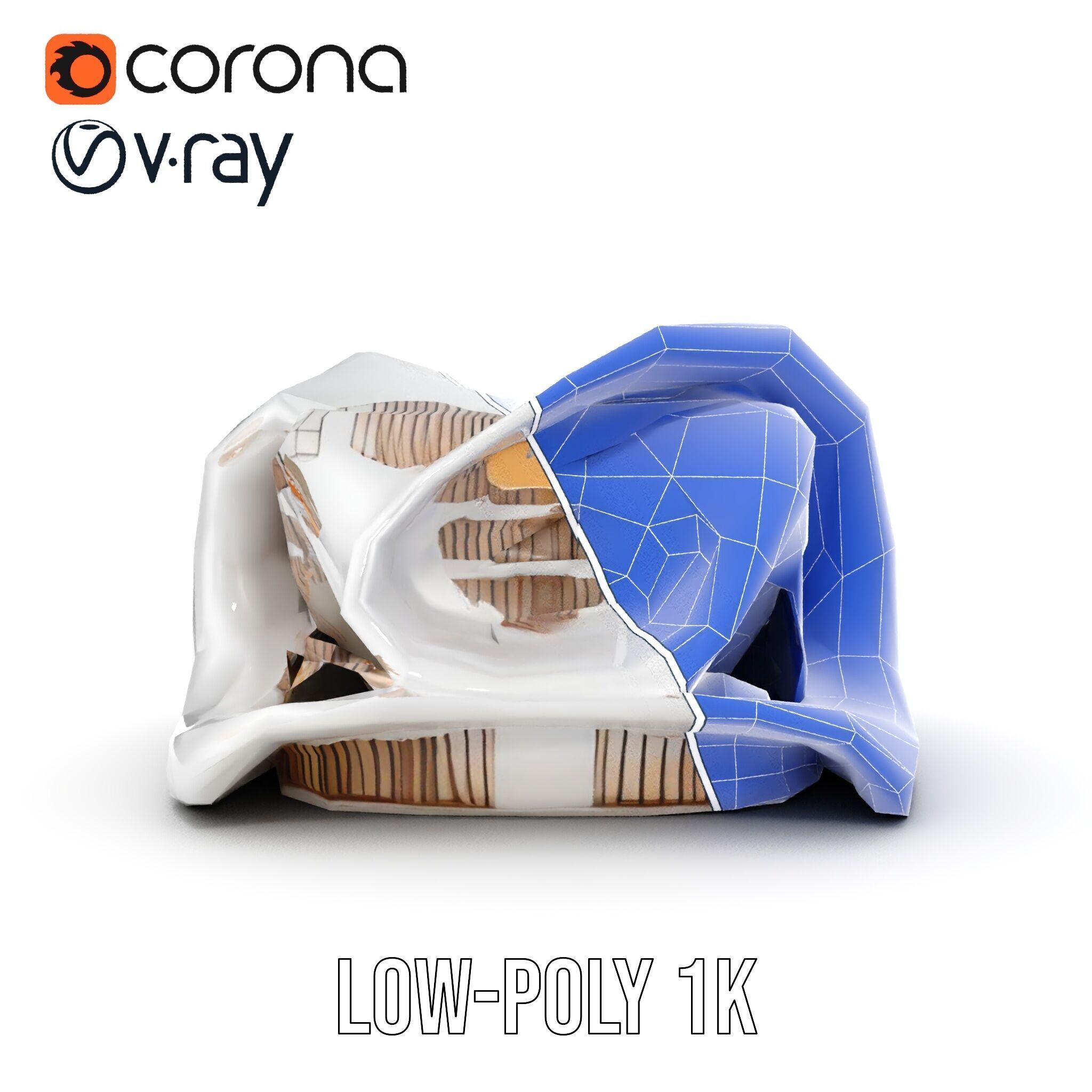 Futuristic Architecture Building Model Pack Low-poly 3D model_20