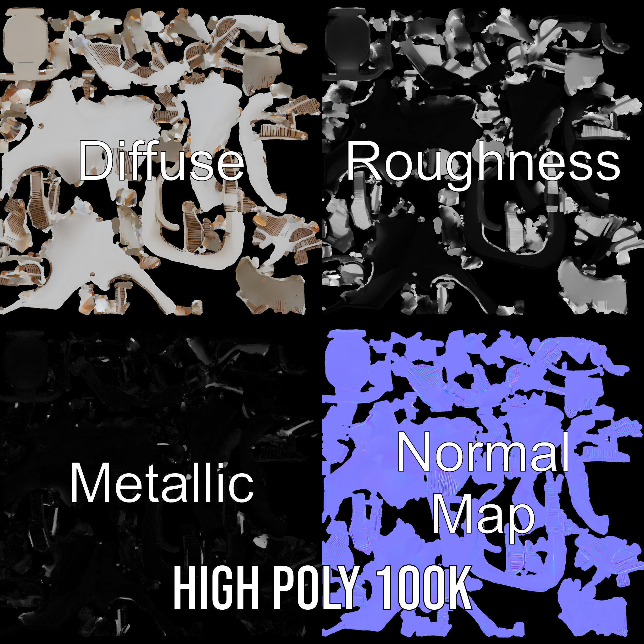 Futuristic Architecture Building Model Pack Low-poly 3D model_3