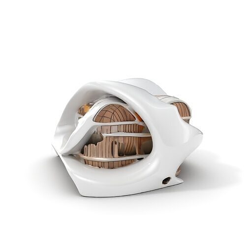 Futuristic Architecture Building Model Pack Low-poly 3D model
