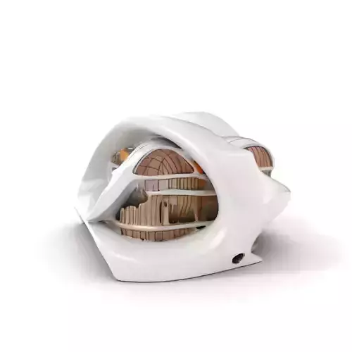 Futuristic Architecture Building Model Pack Low-poly 3D model