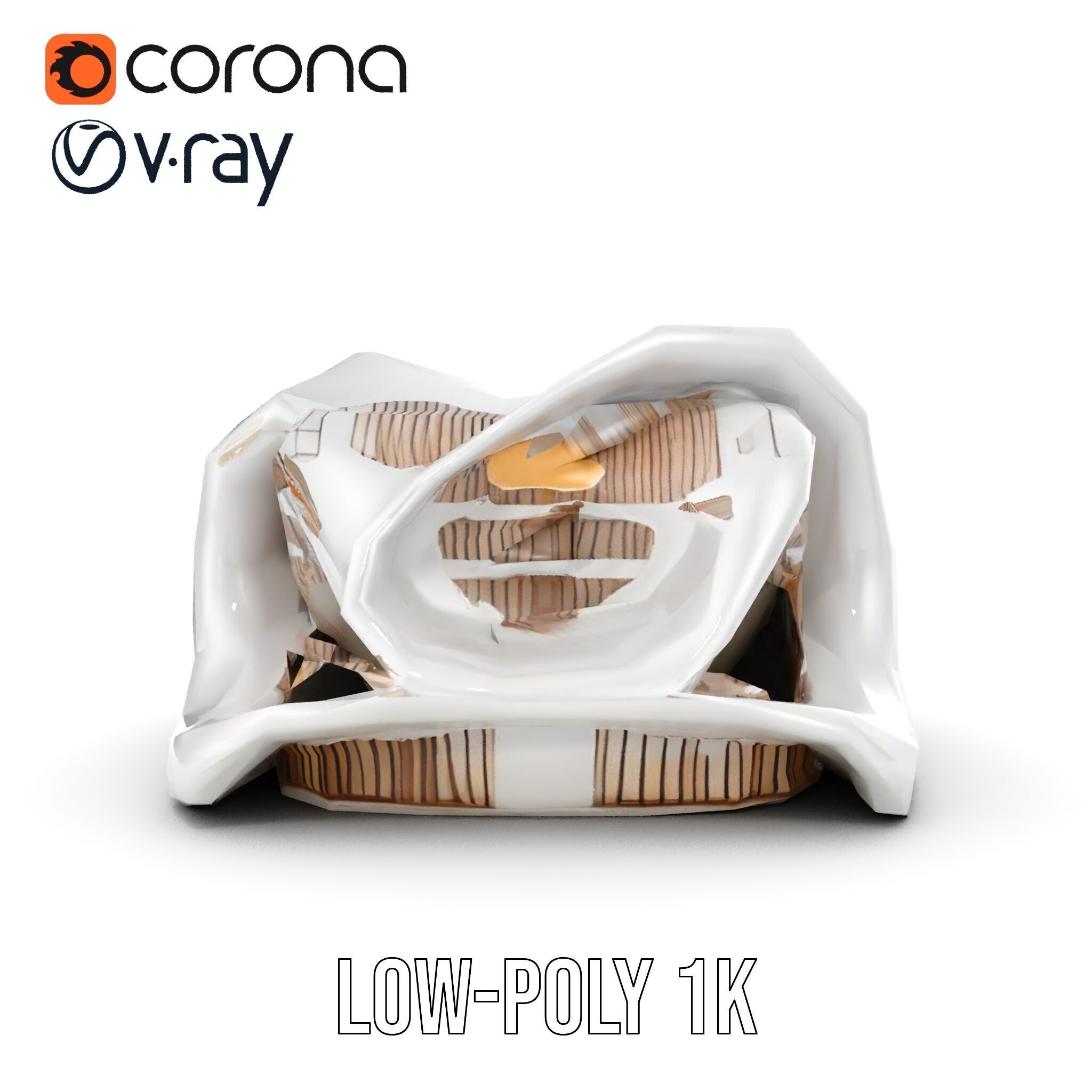 Futuristic Architecture Building Model Pack Low-poly 3D model_23