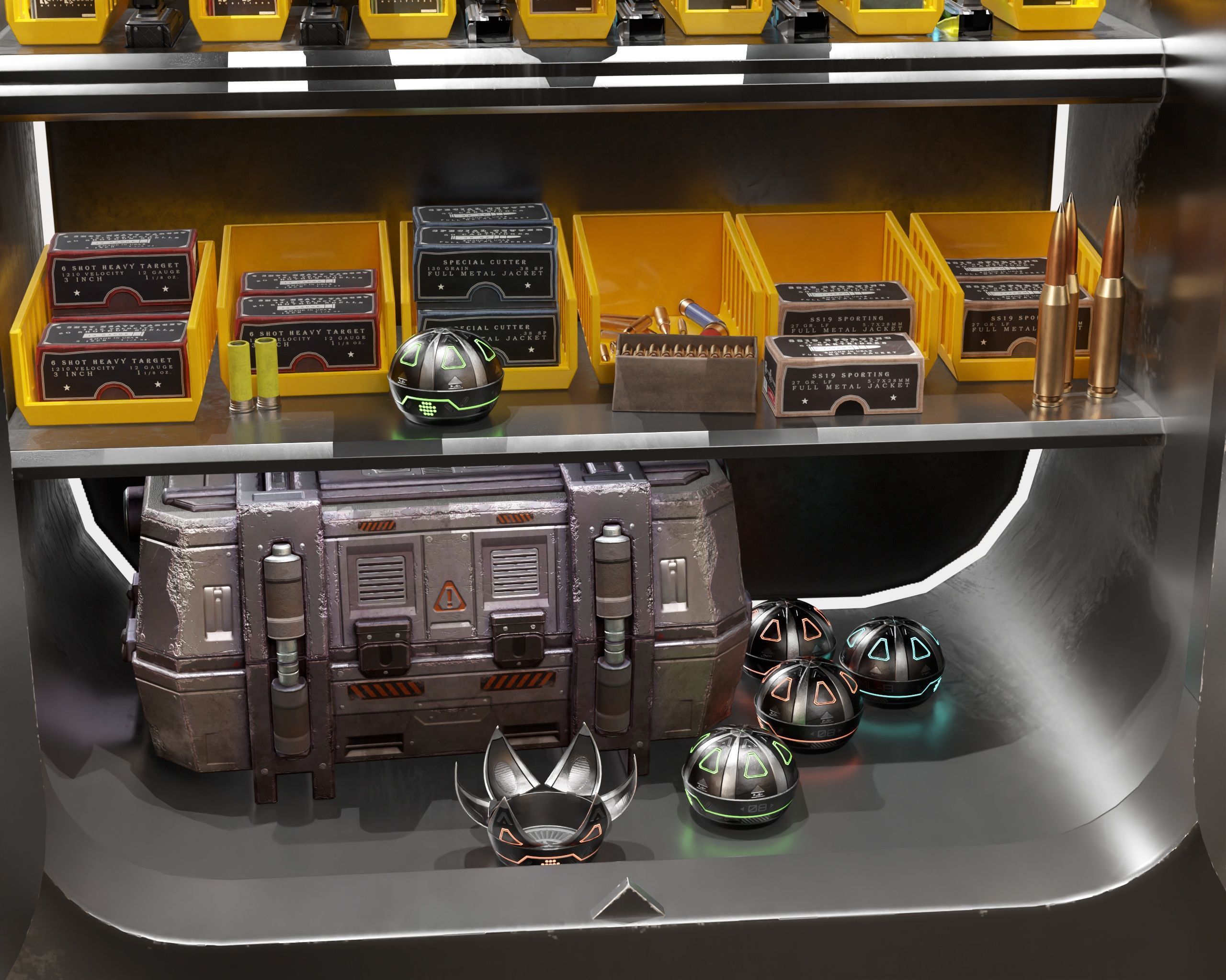 Sci-Fi Guns Locker 3D Model Collection_20