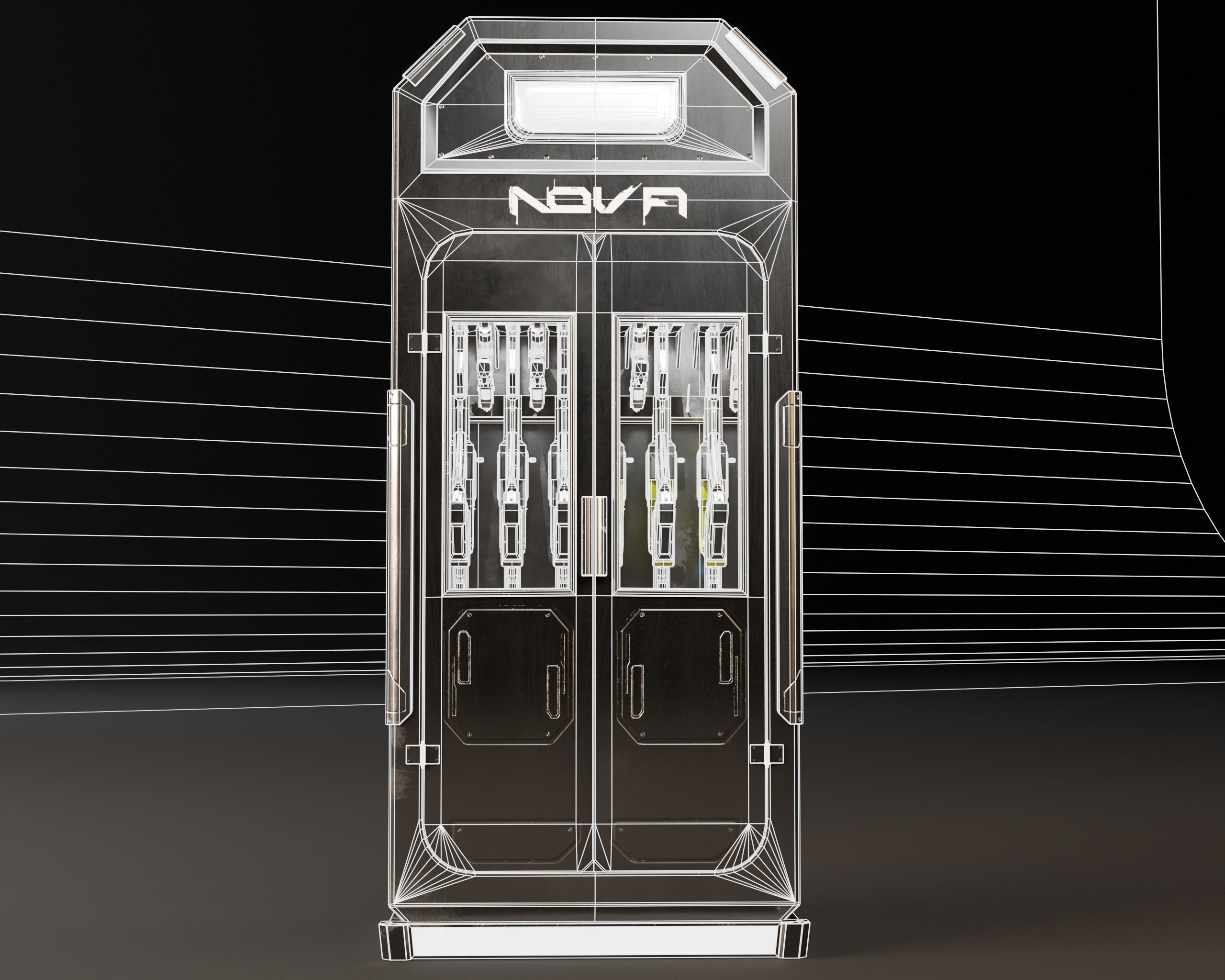 Sci-Fi Guns Locker 3D Model Collection_32